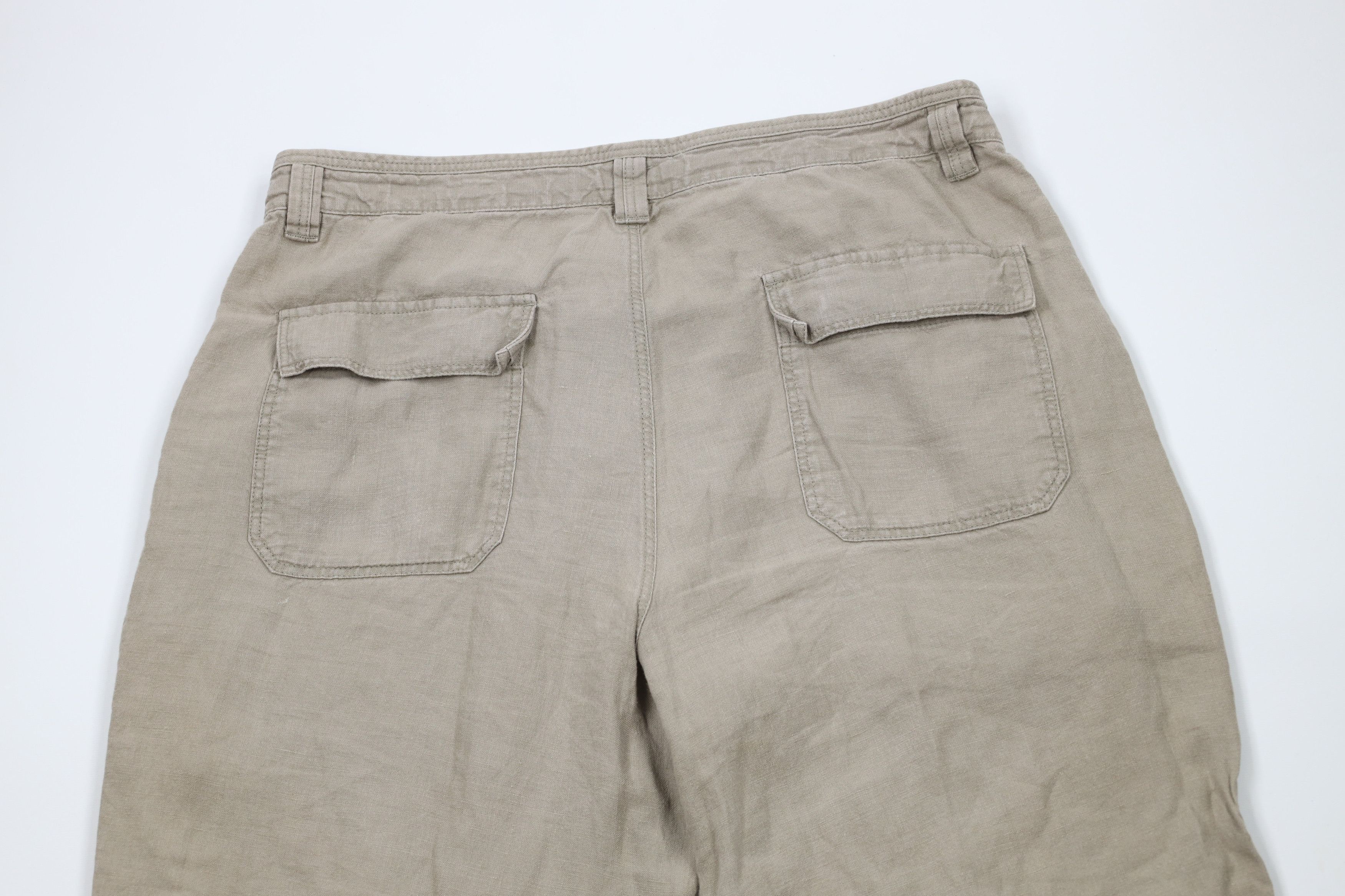 Vintage Vintage 90s Streetwear Linen Wide Leg Chino Pants Beige Size US 36 / EU 52 - 9 Thumbnail