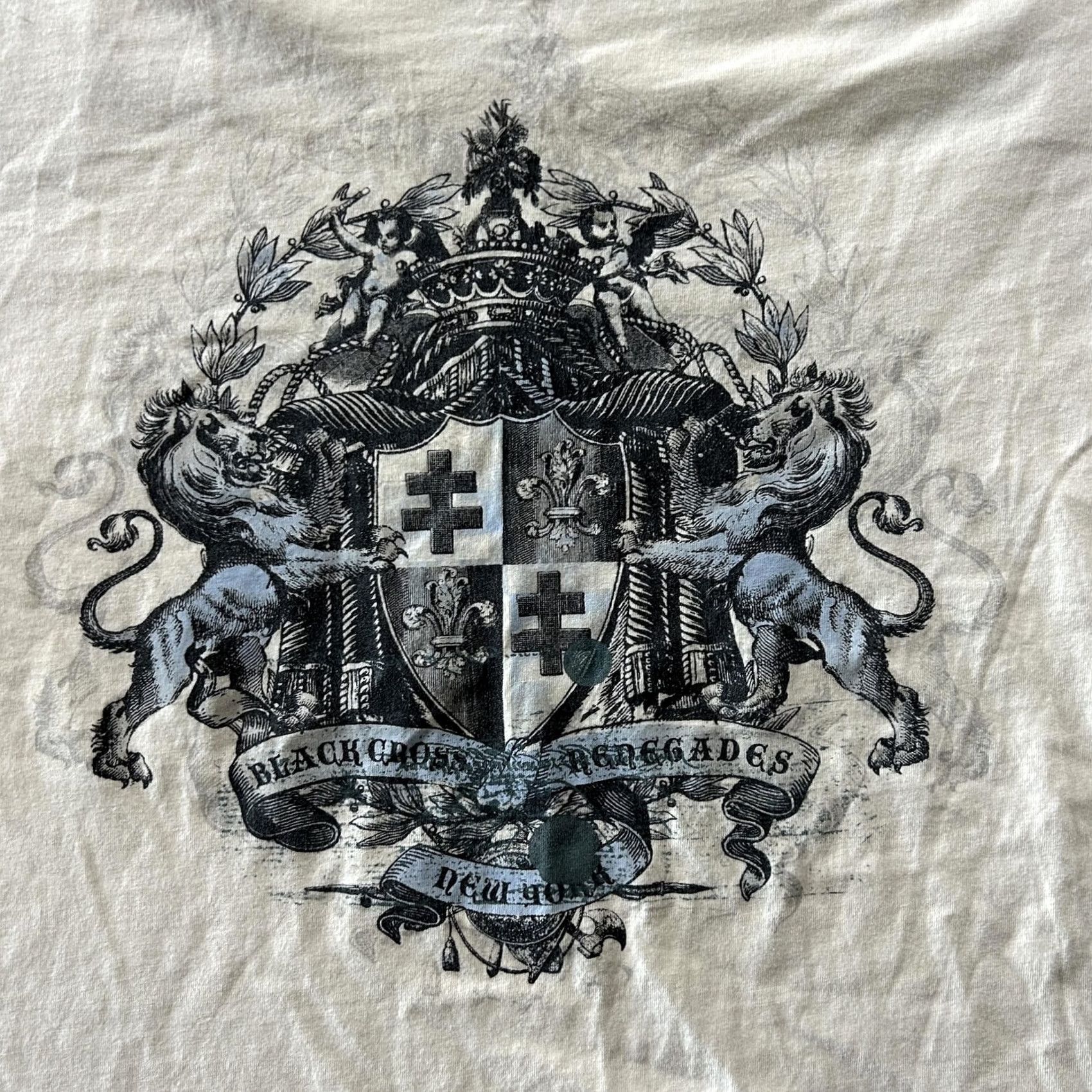 Express Express Shirt Mens XL White V-Neck Tee T-Shirt Cross Renegades New York Graphic Print Size US XL / EU 56 / 4 - 2 Thumbnail