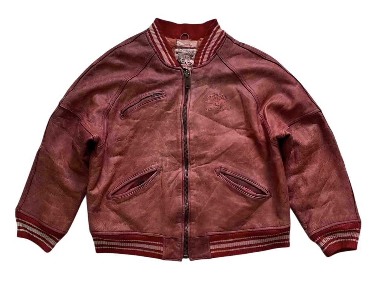 Avirex Vintage Avirex Usa Leather Varsity Jacket Size US M / EU 48-50 / 2 - 2 Thumbnail