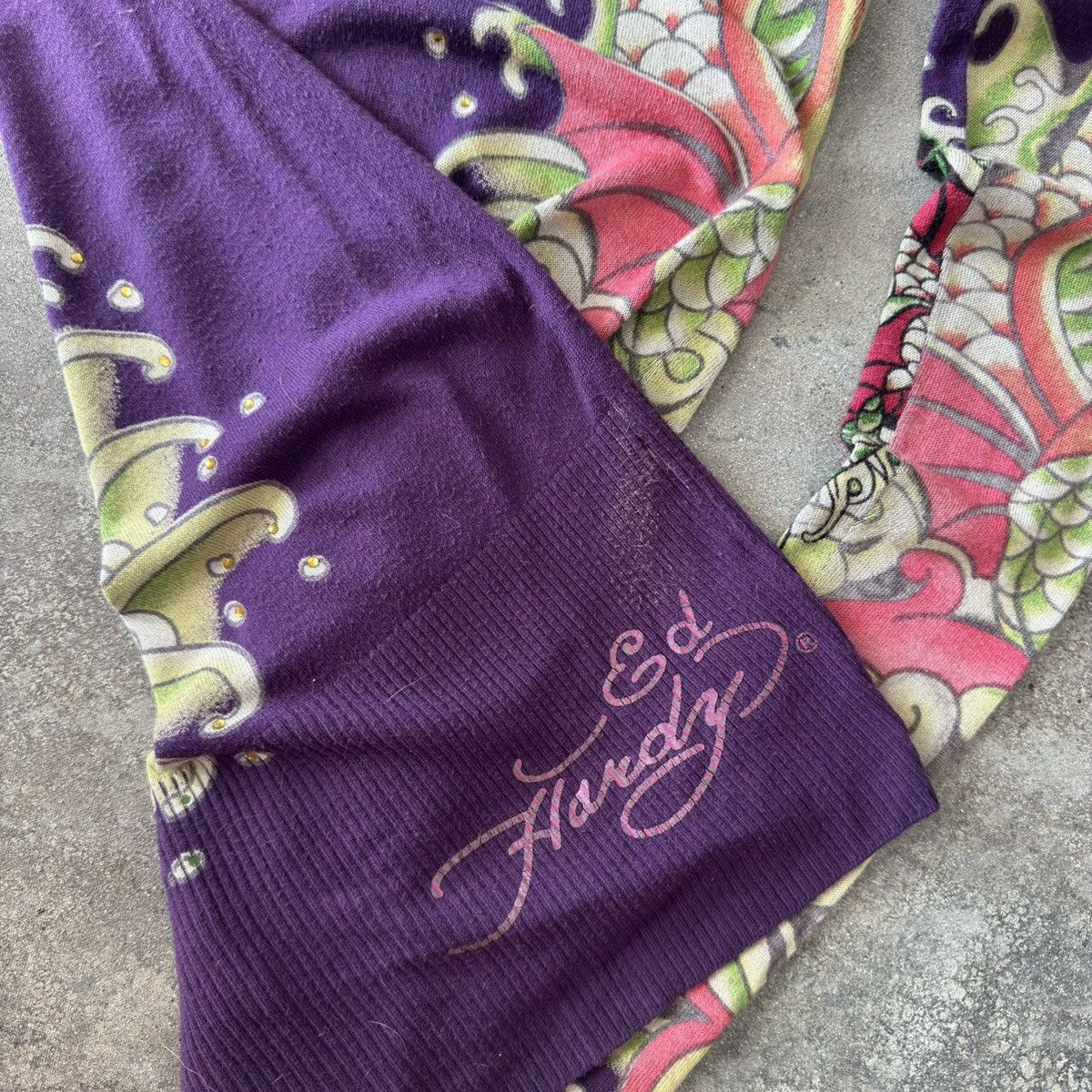 Ed Hardy Ed Hardy Y2K Vintage Iconic Tattoo Long Hooded Top Size M / US 6-8 / IT 42-44 - 7 Thumbnail