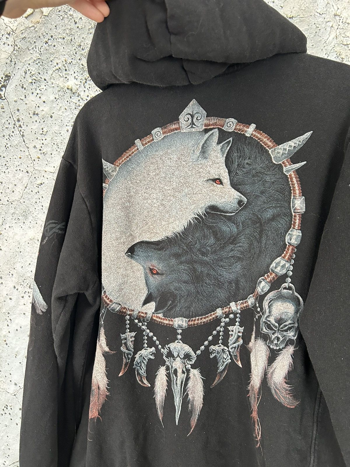 Vintage Vintage Wolf Animal Graphic Hoodie Rock Grunge Punk Skate Size US M / EU 48-50 / 2 - 4 Thumbnail