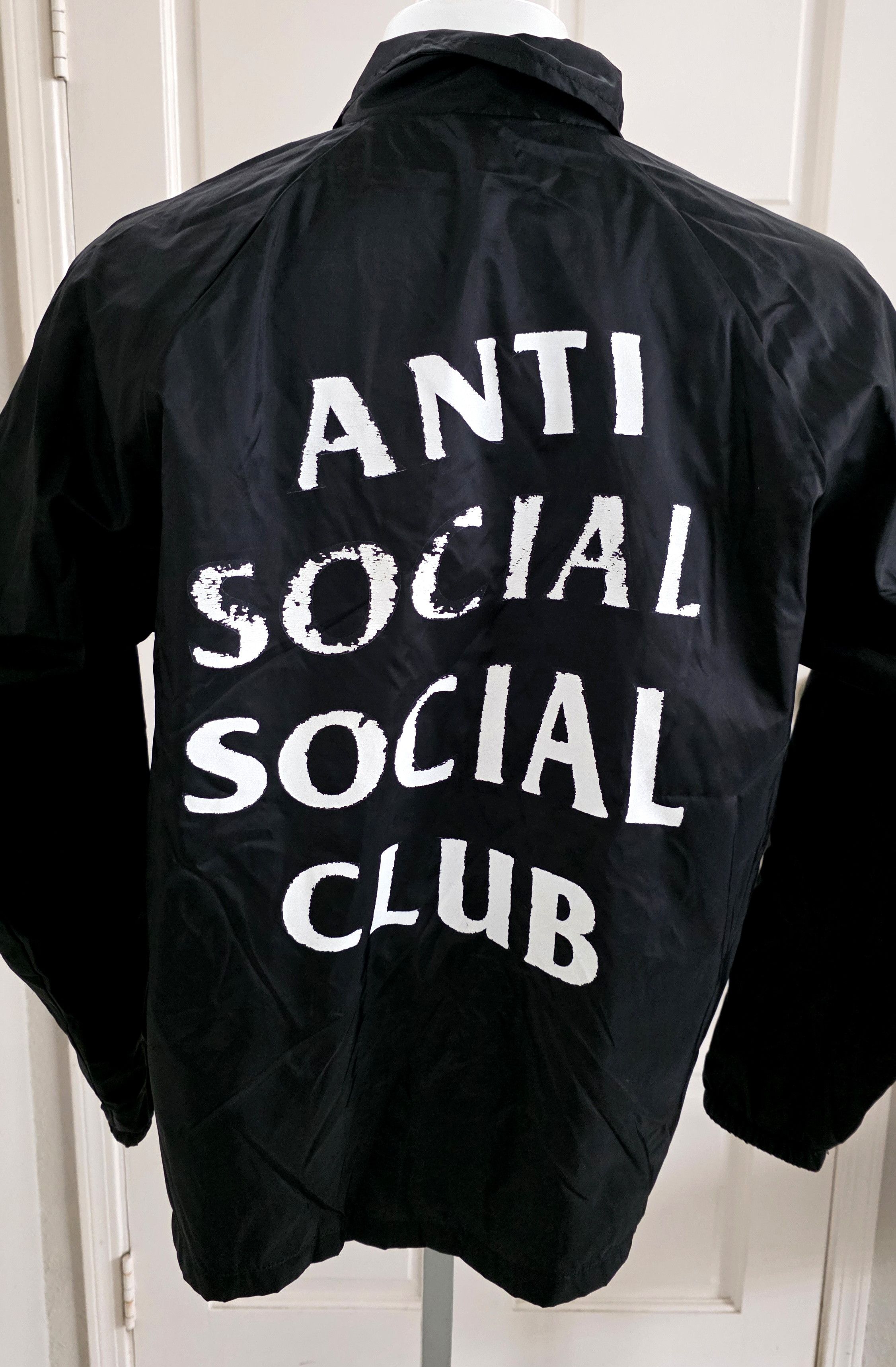 Anti Social Social Club Anti Social Social Club Coaches Jacket Big Logo USA Bluack Size US M / EU 48-50 / 2 - 3 Thumbnail