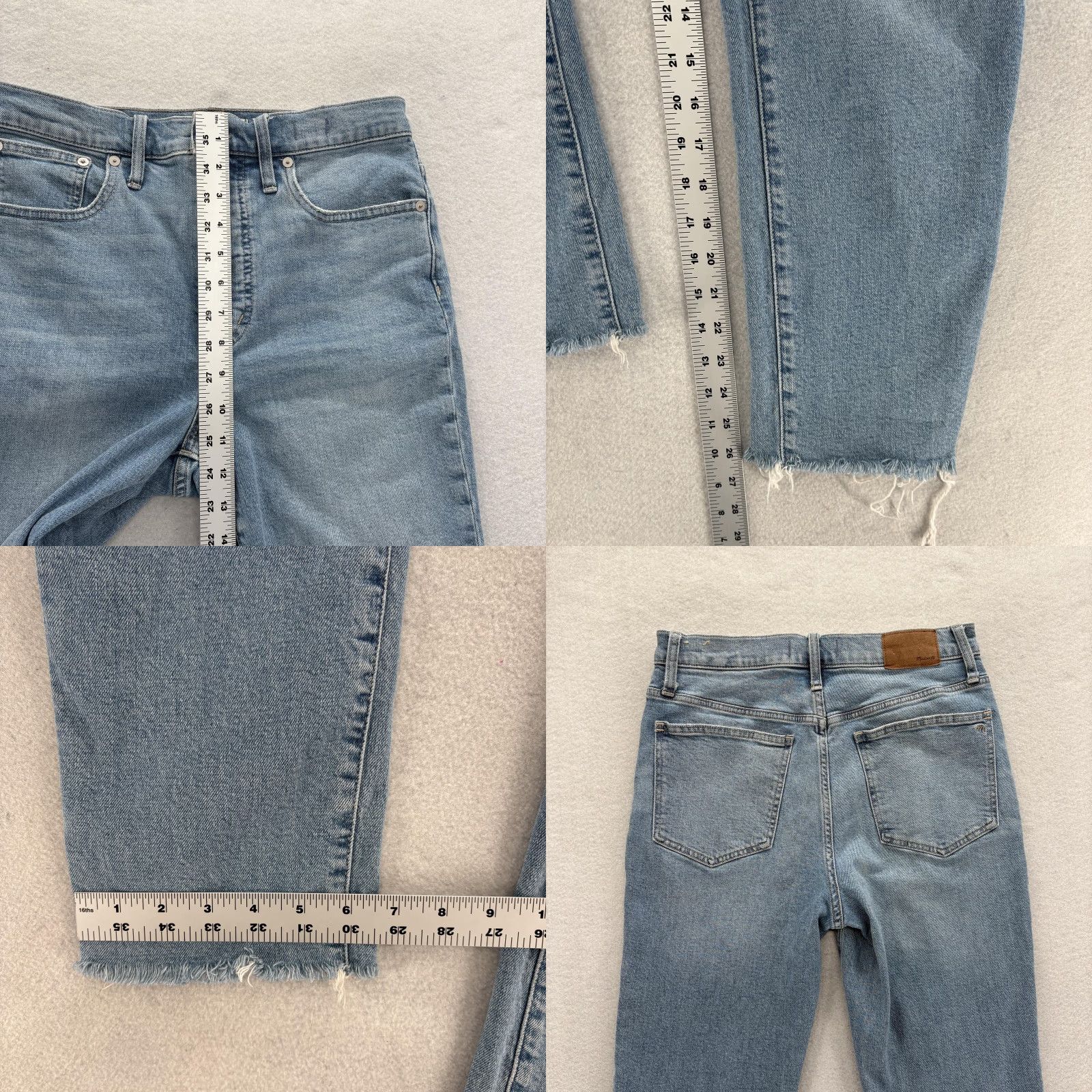 Madewell Madewell Jeans Womens 28 High Rise Cropped Blue Light Wash Denim Slim 5-Pocket Stretch Cotton Spandex Vintage? Size 28" / US 6 / IT 42 - 8 Thumbnail