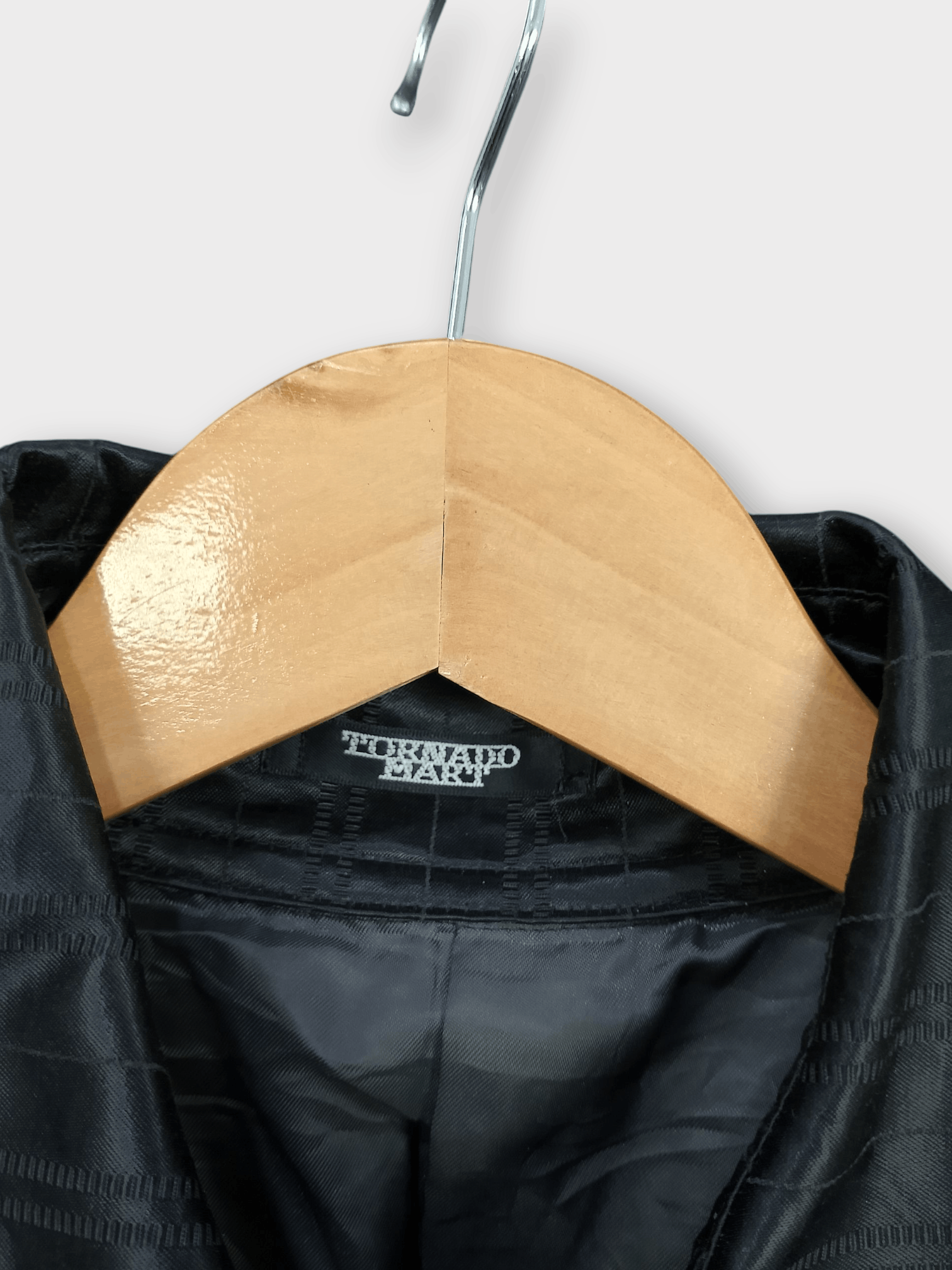 Tornado Mart Tornado Mart Black Pinstripe Belted Jacket Japan Size US L / EU 52-54 / 3 - 2 Thumbnail