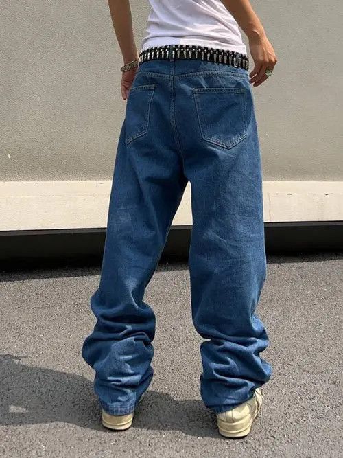 Japanese Brand × Vintage Patch Skate Baggy Denim Jeans Loose fit Size US 34 / EU 50 - 2 Thumbnail