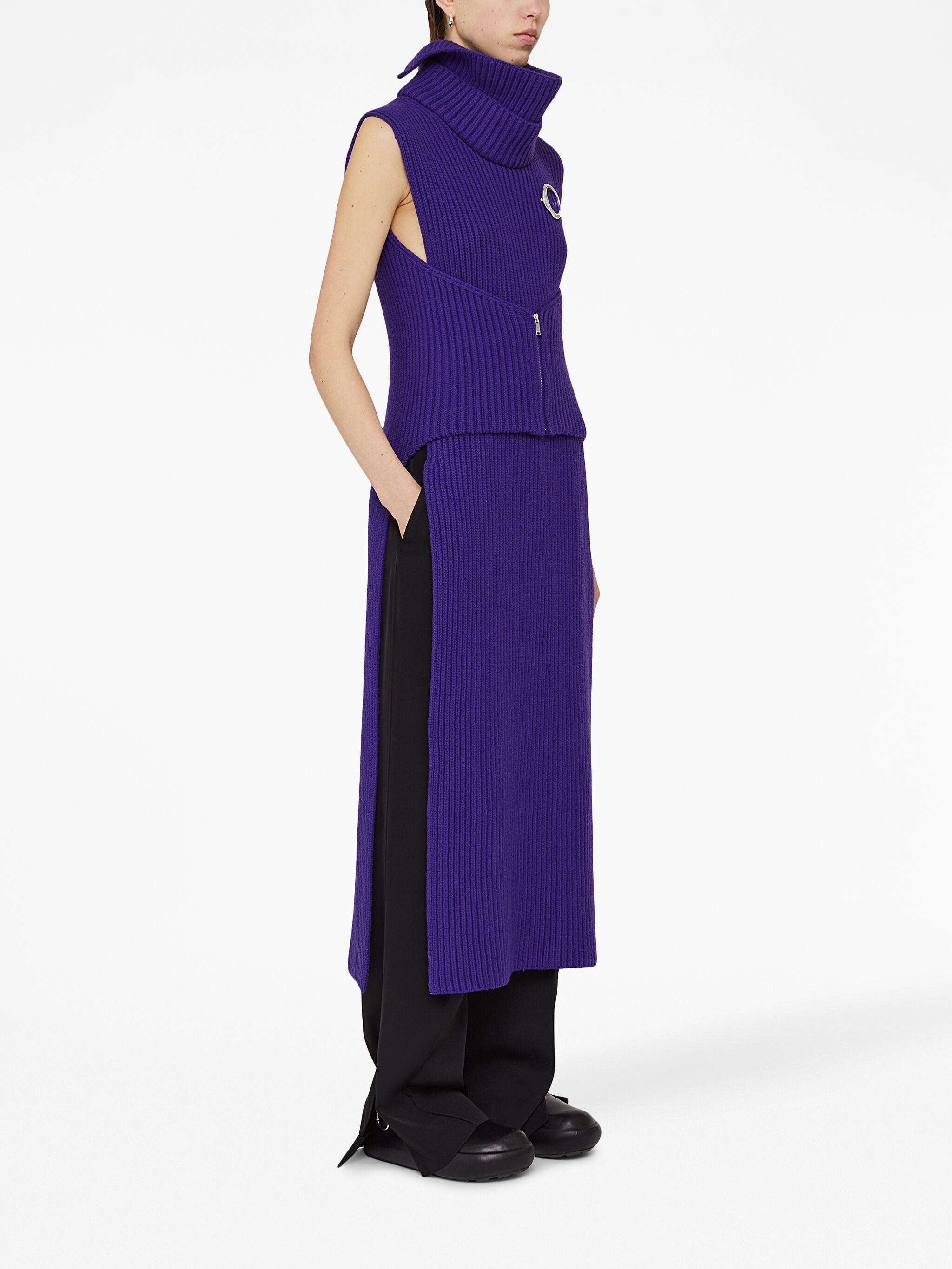 Jil Sander o1loc1c1124 Sleeveless dress in Blue Size XL / US 12-14 / IT 48-50 - 4 Thumbnail