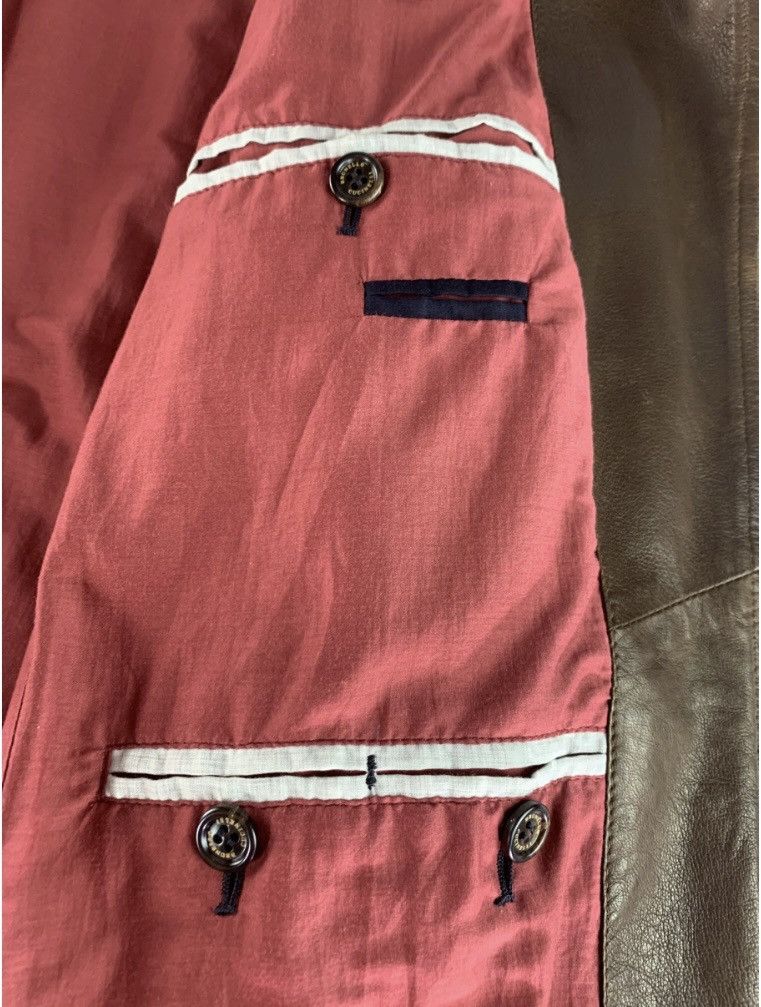 Brunello Cucinelli Brunello Cucinelli 🇮🇹 mocha leather silk lined bomber L NWT Size US L / EU 52-54 / 3 - 12 Thumbnail