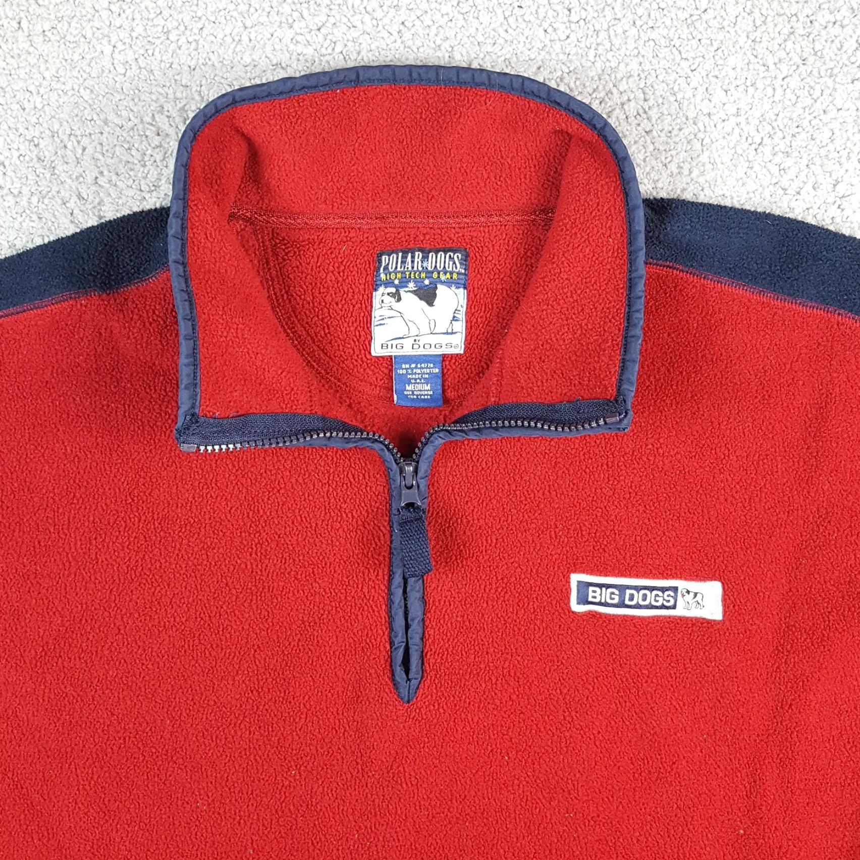 Big Dogs Y2K Big Dogs Polar Fleece 1/4 Zip Size M Vintage Pullover Windbreaker Jacket Red Size US M / EU 48-50 / 2 - 2 Thumbnail