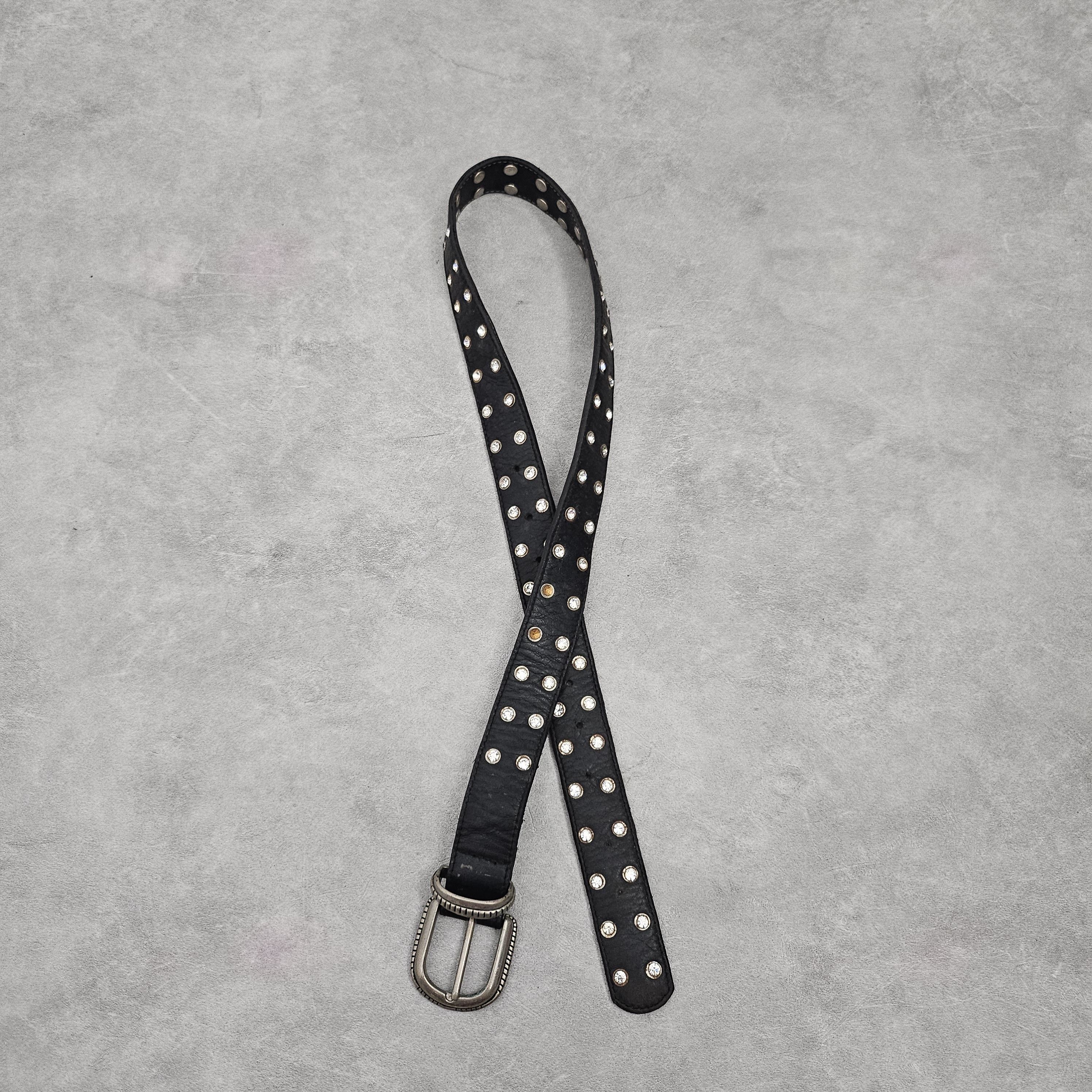 Japanese Brand Black crystal casual vintage mini belt Size ONE SIZE - 1 Thumbnail