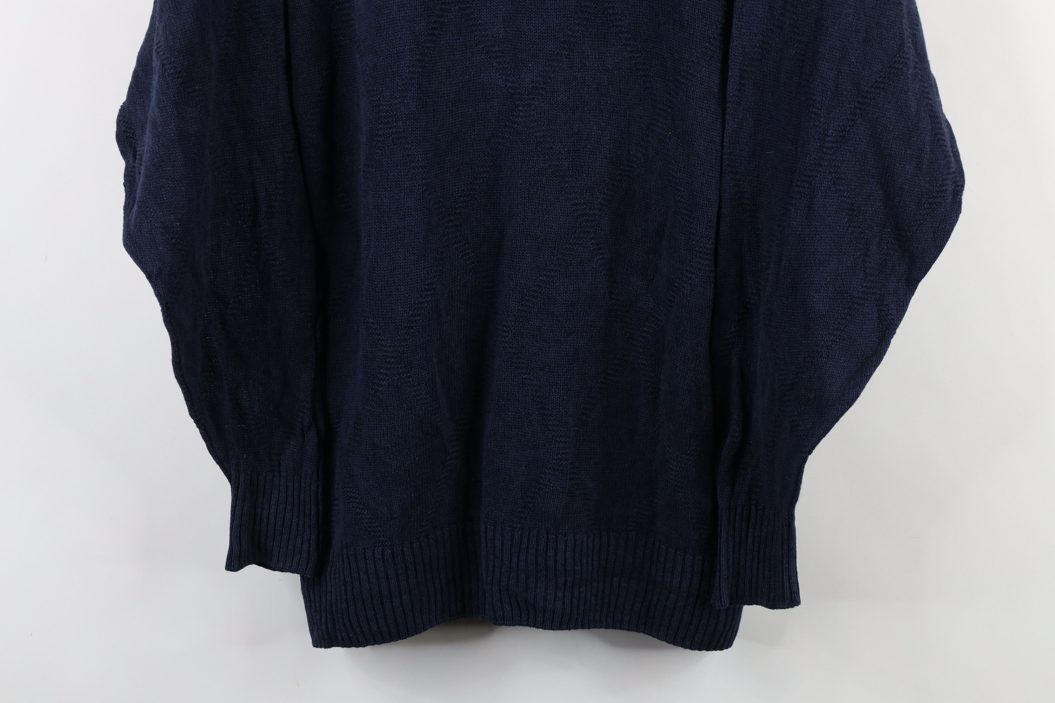 Vintage Vintage 90s Streetwear Linen Silk Blend Knit Sweater Blue Size US M / EU 48-50 / 2 - 3 Thumbnail
