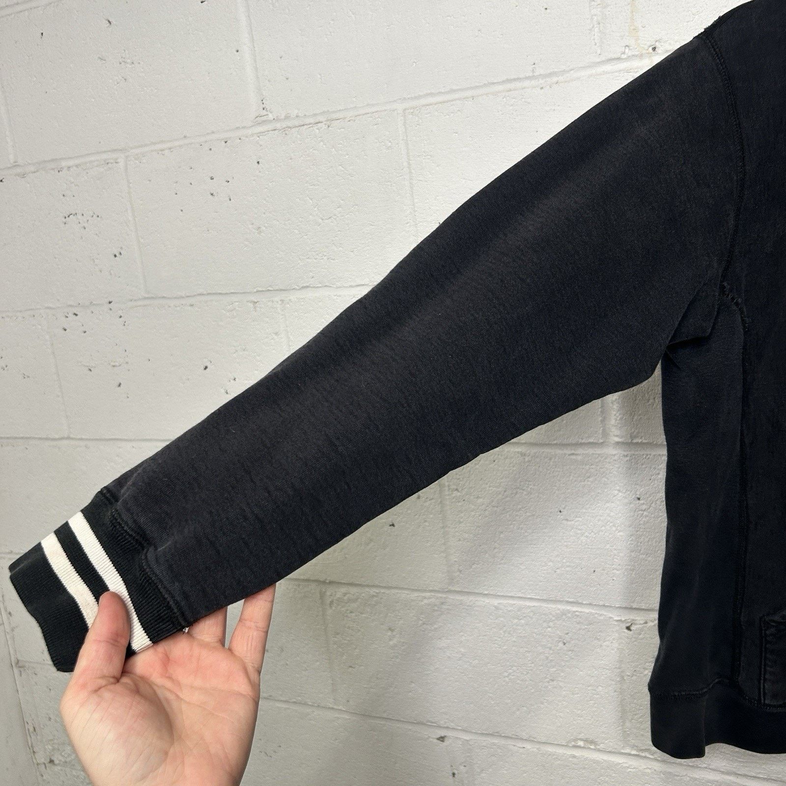 Supreme Supreme Black Embroidered Pullover Striped Hoodie “Black” Size US M / EU 48-50 / 2 - 8 Thumbnail
