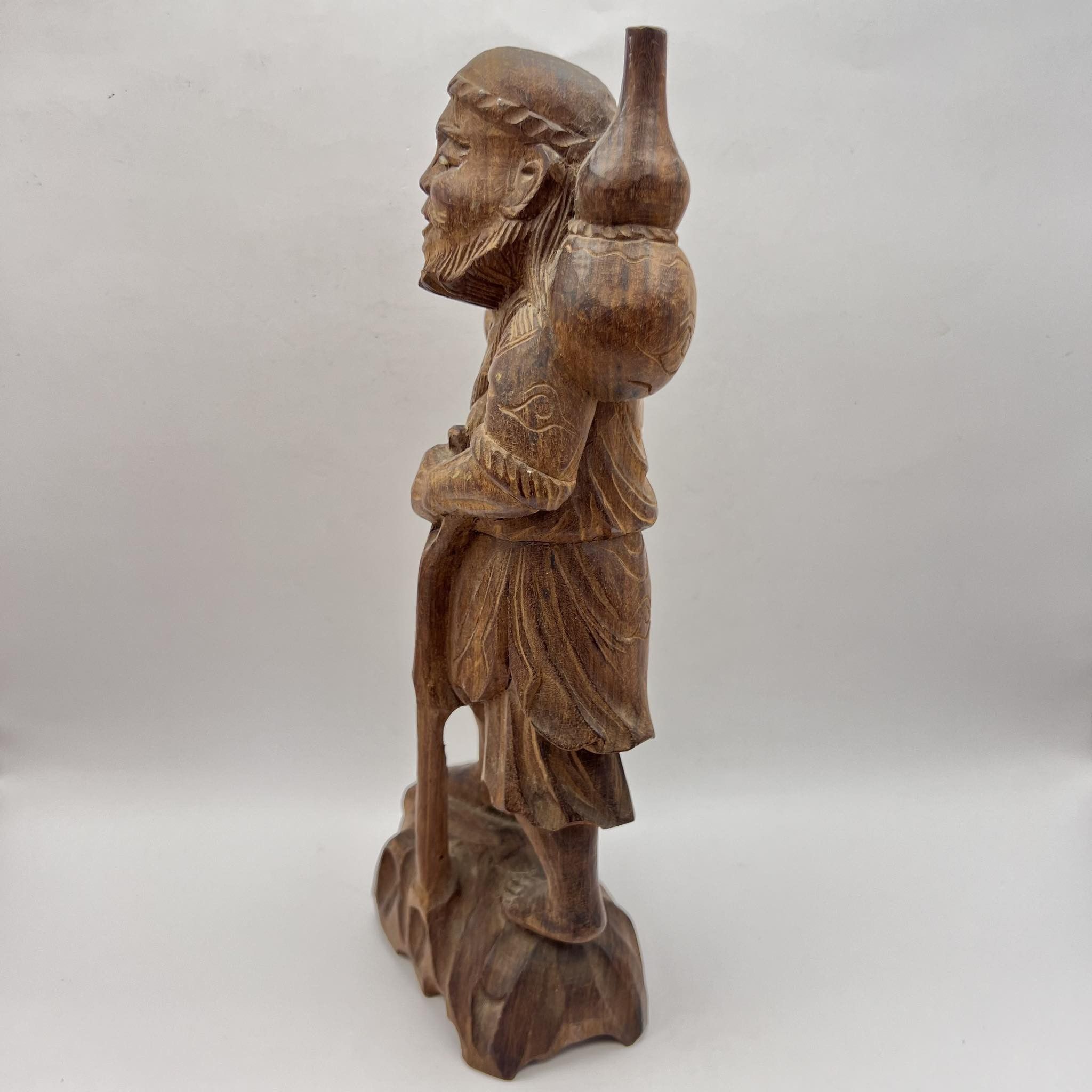 Vintage Vintag Hand Carved Figure apanese Man Collectible Home Decor Size ONE SIZE - 2 Thumbnail