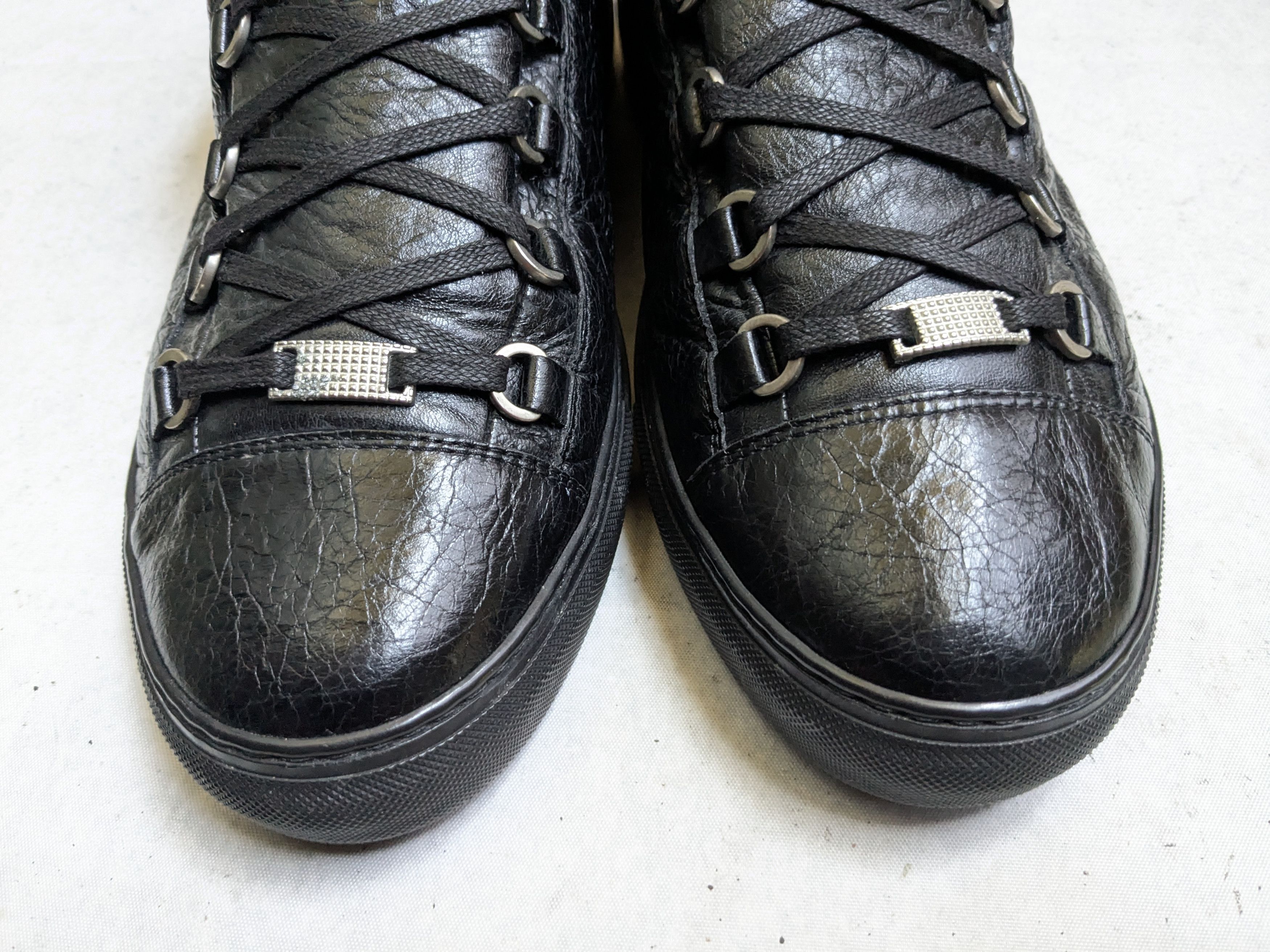 Balenciaga Balenciaga Arena Sneakers Black 12 45 High Tops Leather Size US 13 / EU 46 - 3 Thumbnail