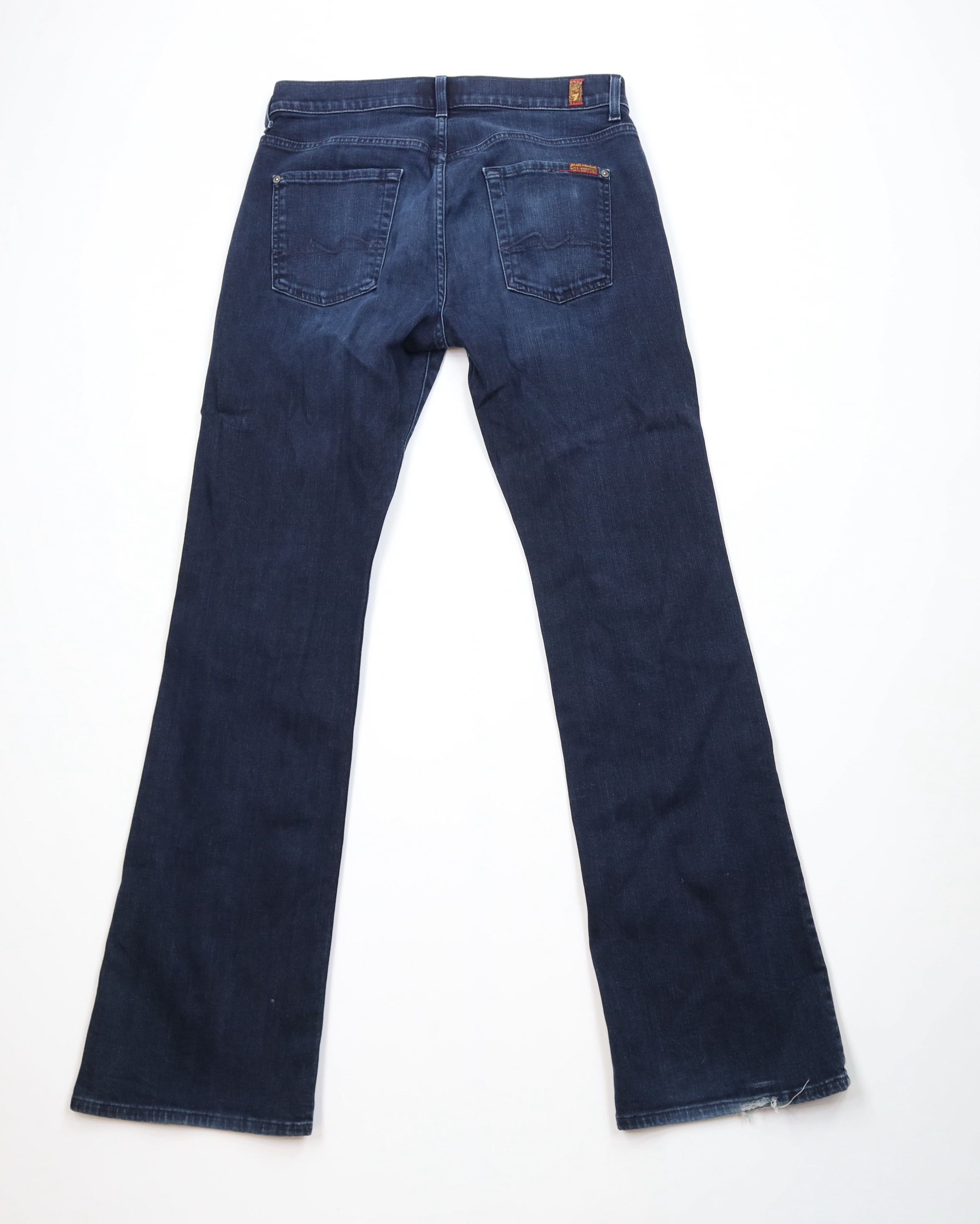 7 For All Mankind 7 For All Mankind Stretch Flared Wide Leg Denim Jeans Blue Size 30" / US 8 / IT 44 - 10 Thumbnail