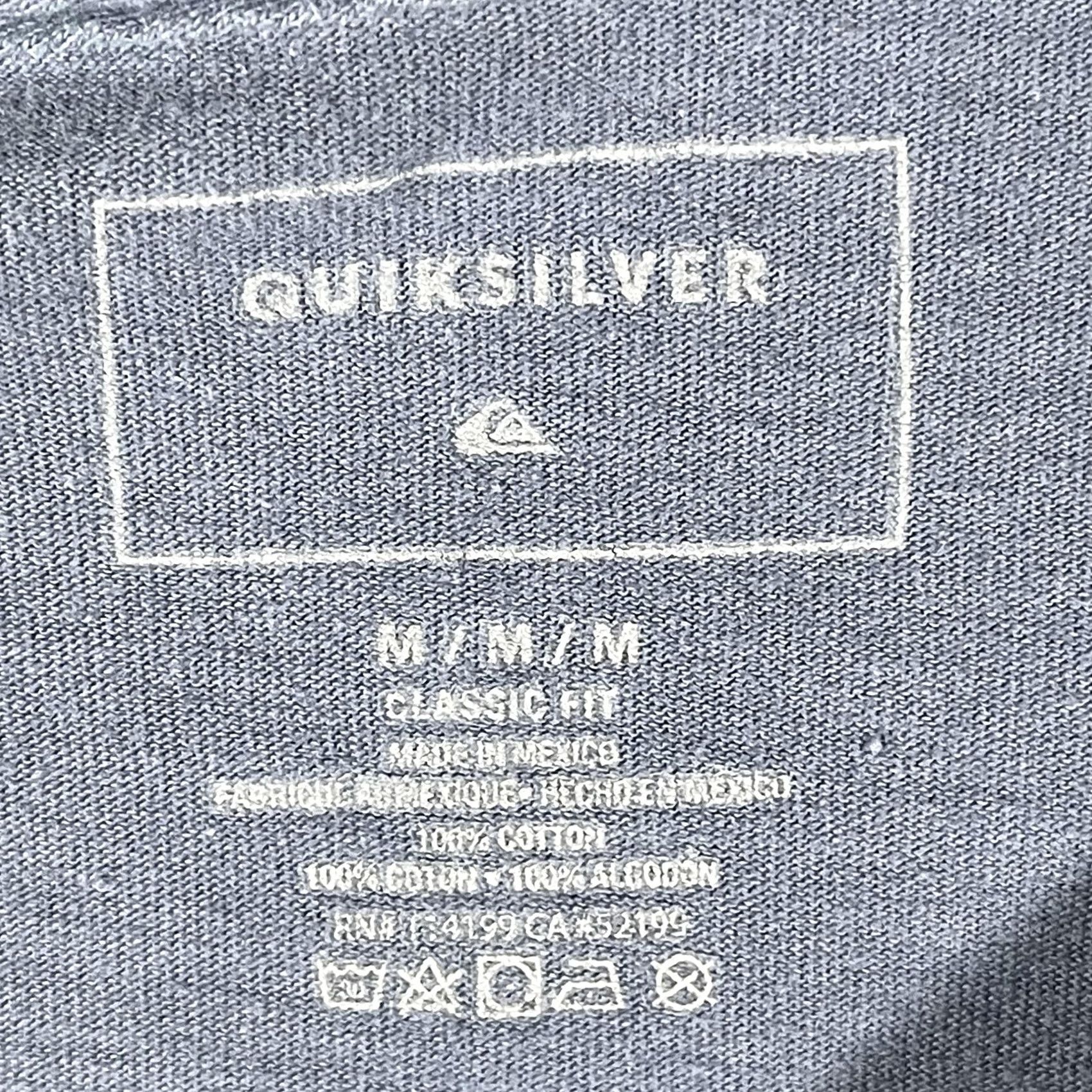 Quiksilver Quiksilver Shirt Mens Medium Blue Long Sleeve Wave Volcano Surf Graphic Tee Size US M / EU 48-50 / 2 - 5 Thumbnail