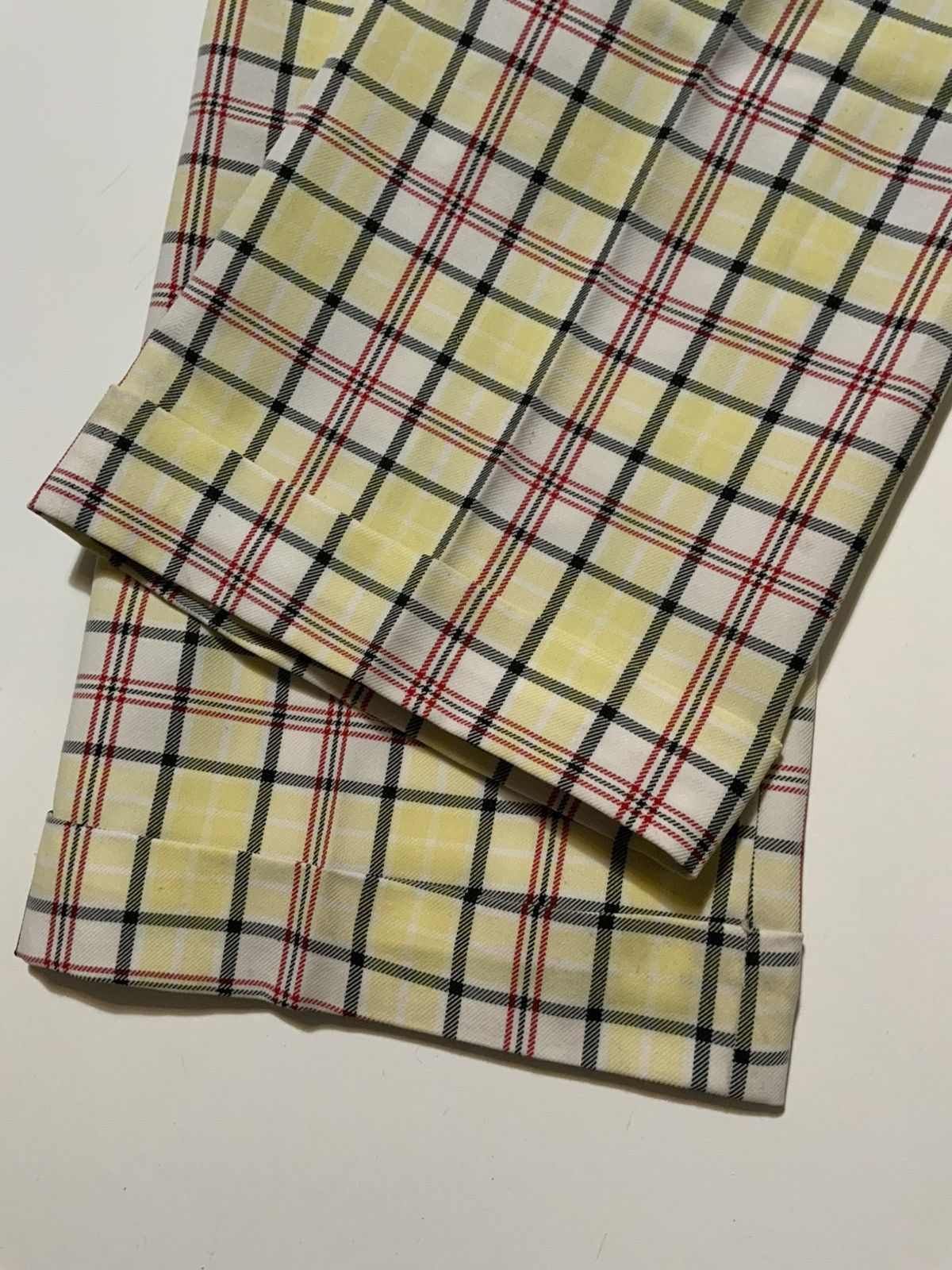 Vintage Vintage 60s 70s Media Plaid Cuffed Disco Mod Wide Leg Pants Size US 38 / EU 54 - 12 Thumbnail
