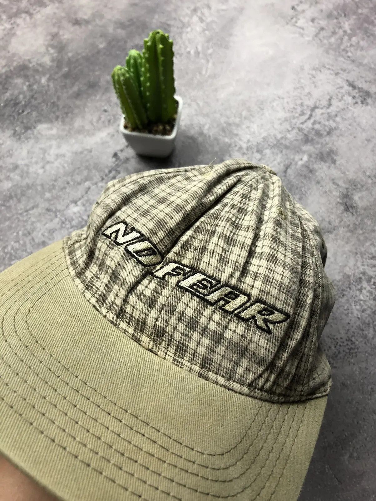 No Fear NO FEAR Hype Made in USA Checkered Rare Vintage Cap Red Tag Size ONE SIZE - 2 Thumbnail