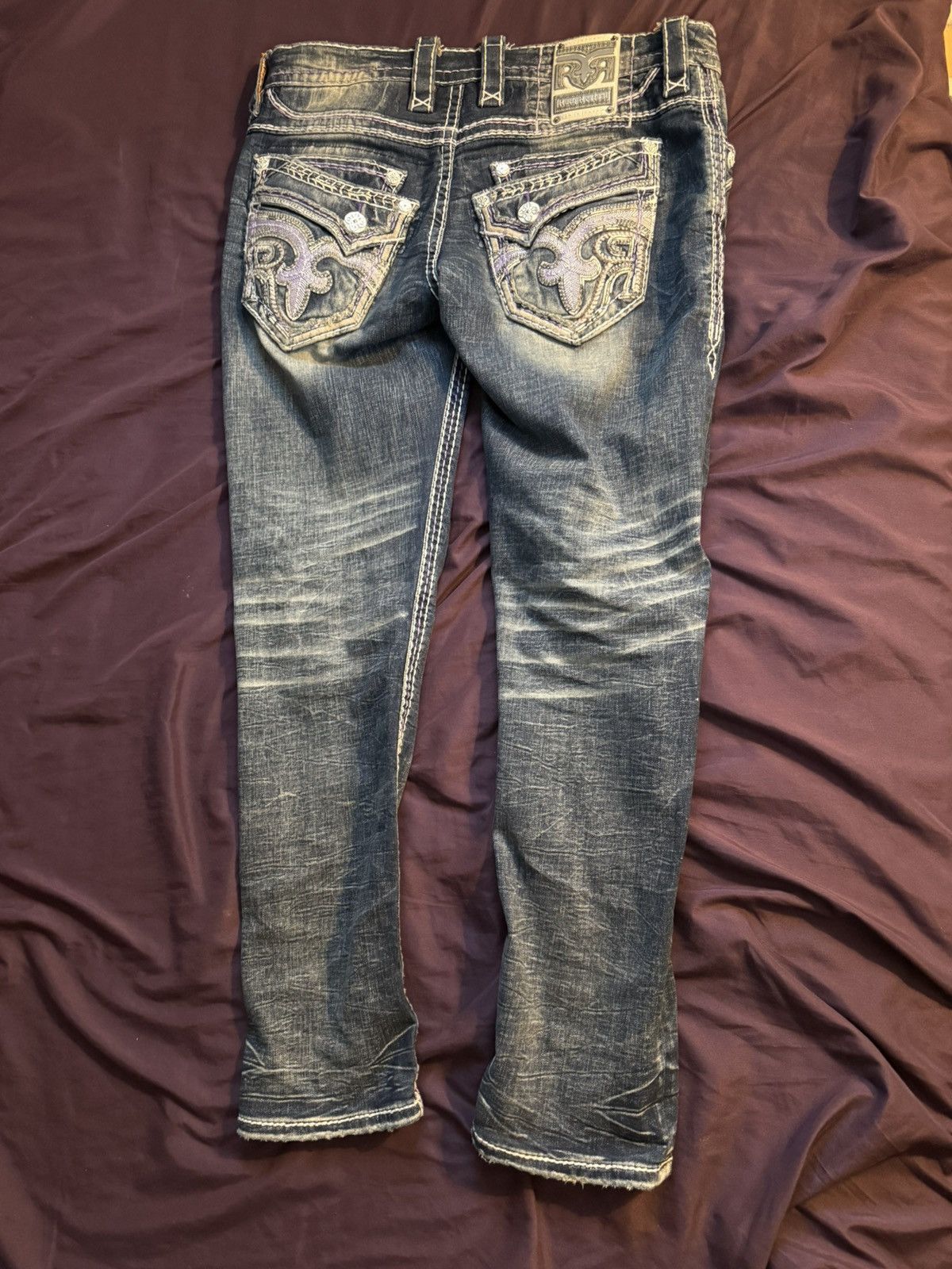 Rock Revival Rock revival jeans mens size 30 purple stitching Size US 30 / EU 46 - 5 Thumbnail