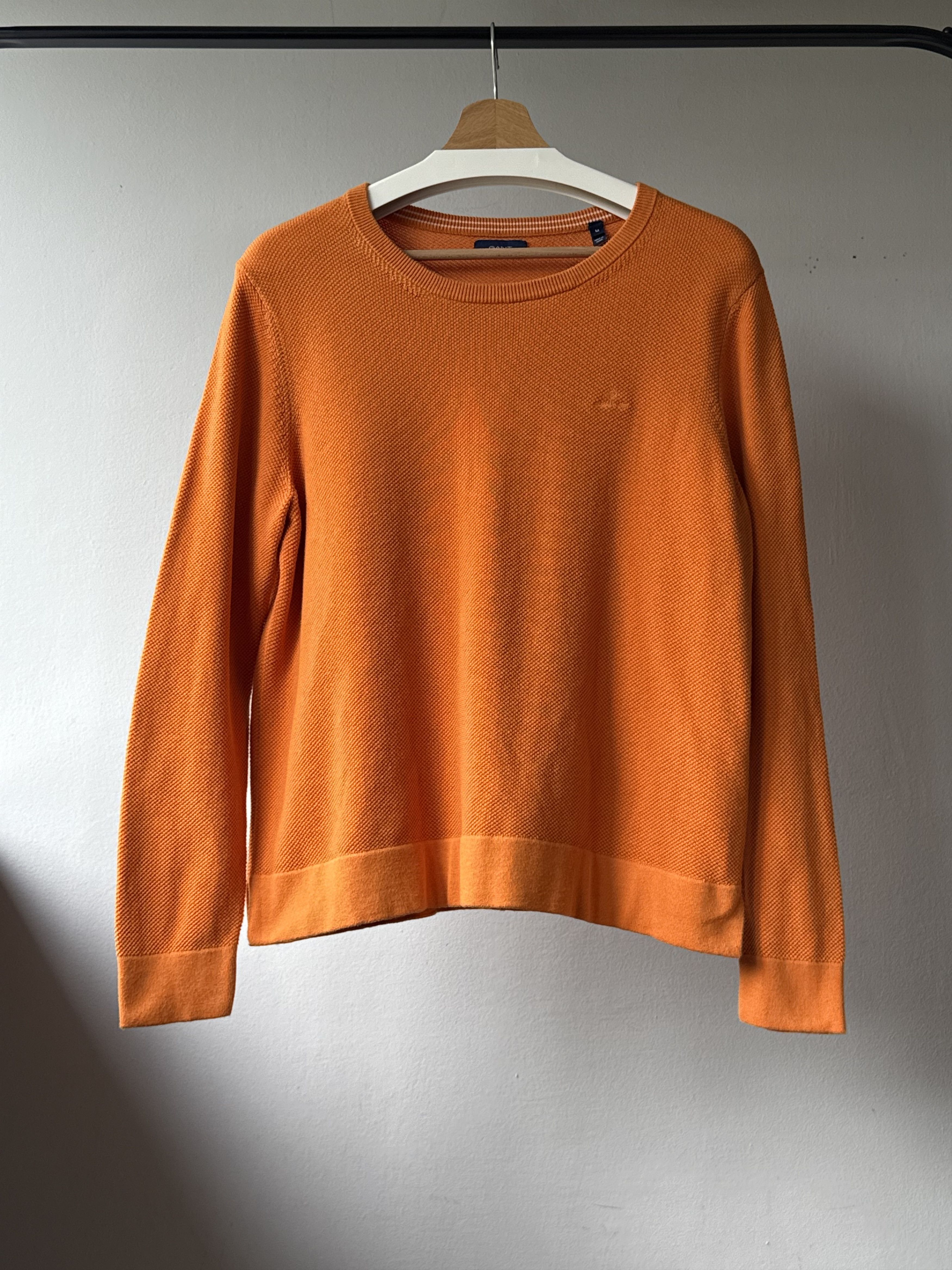 Gant Gant Shield Logo Orange Cotton Classic L/S Jumper Sweater Size M / US 6-8 / IT 42-44 - 1 Thumbnail