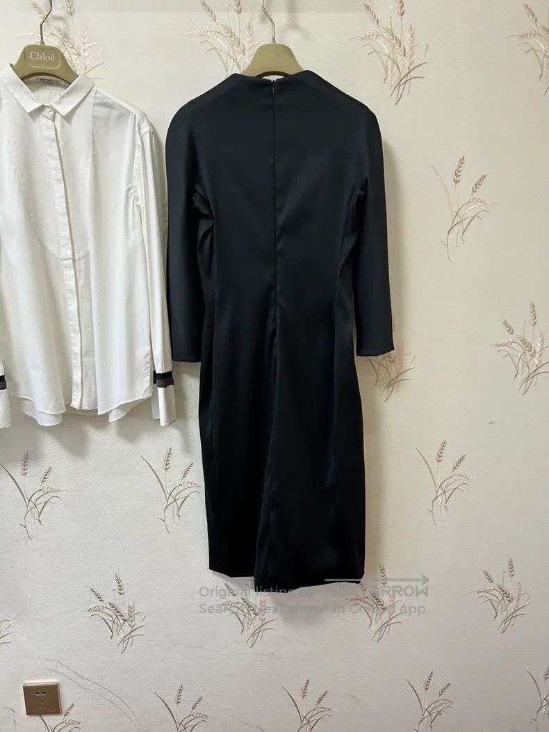 The Row The Row Black long-sleeved dress Size S / US 4 / IT 40 - 3 Thumbnail
