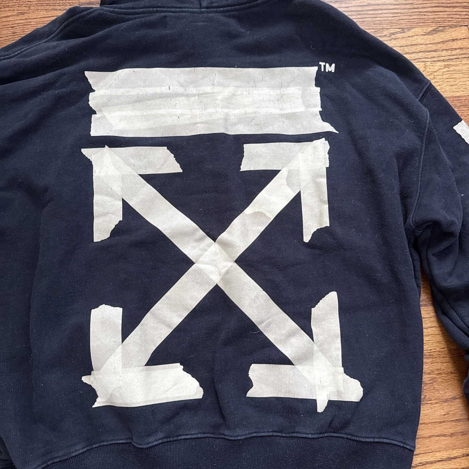 Off-White OFF-WHITE TAPE DIAGONAL ARROWS HOODIE Size L C23 Size US L / EU 52-54 / 3 - 11 Thumbnail