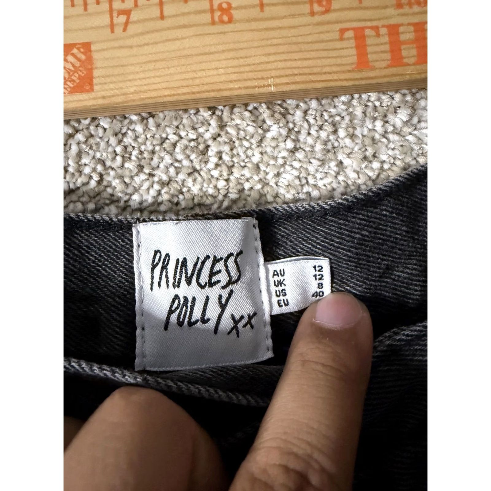 PRINCESS POLLY Princess Polly Jeans Womens 8 Charcoal Wash Straight Regular Fit Denim 29x29 Mens Womens Girls Boys Size 30" / US 8 / IT 44 - 5 Thumbnail