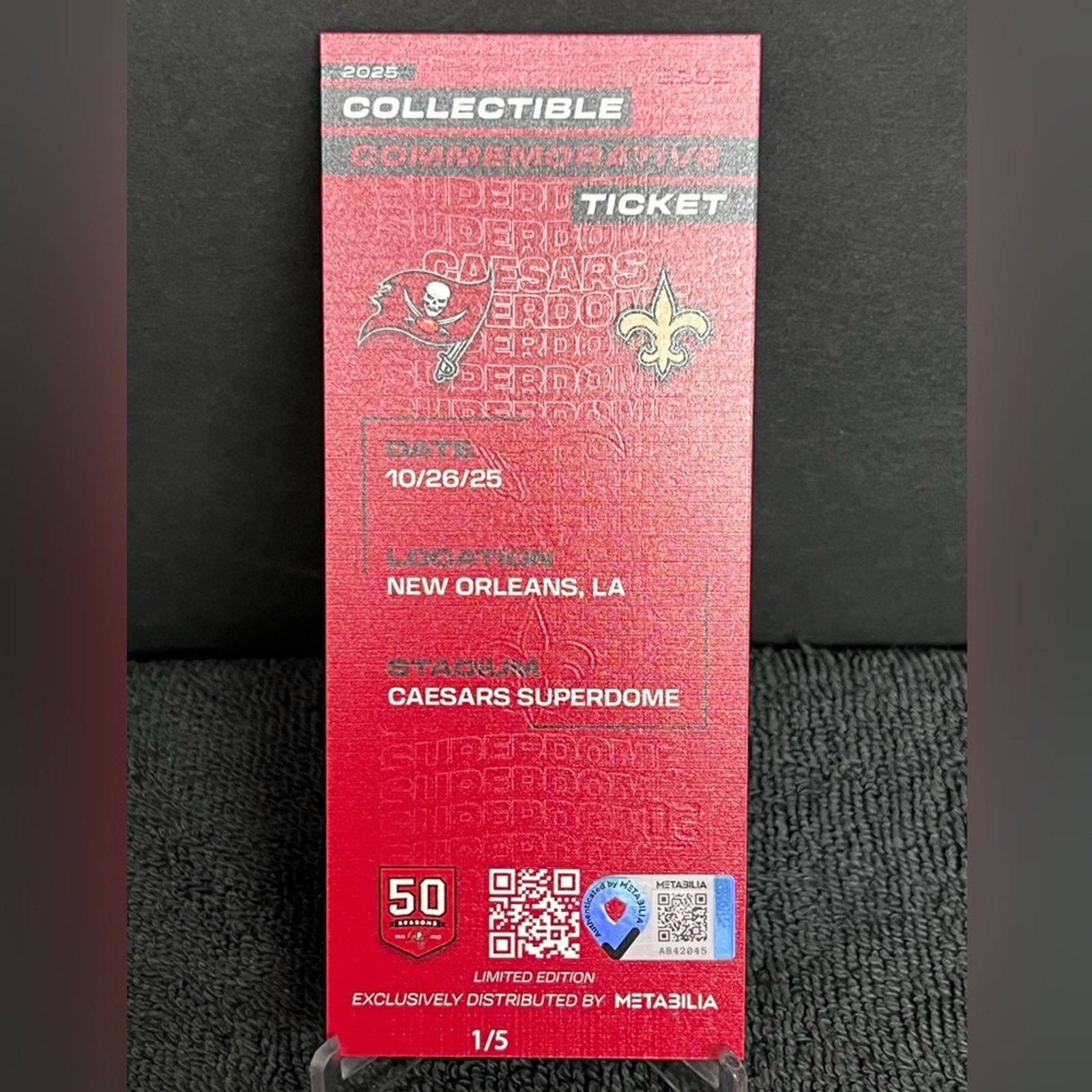 NFL Baker Mayfield Auto Signed Ticket #D 1/5 w/ METABILIA COA Size ONE SIZE - 3 Thumbnail