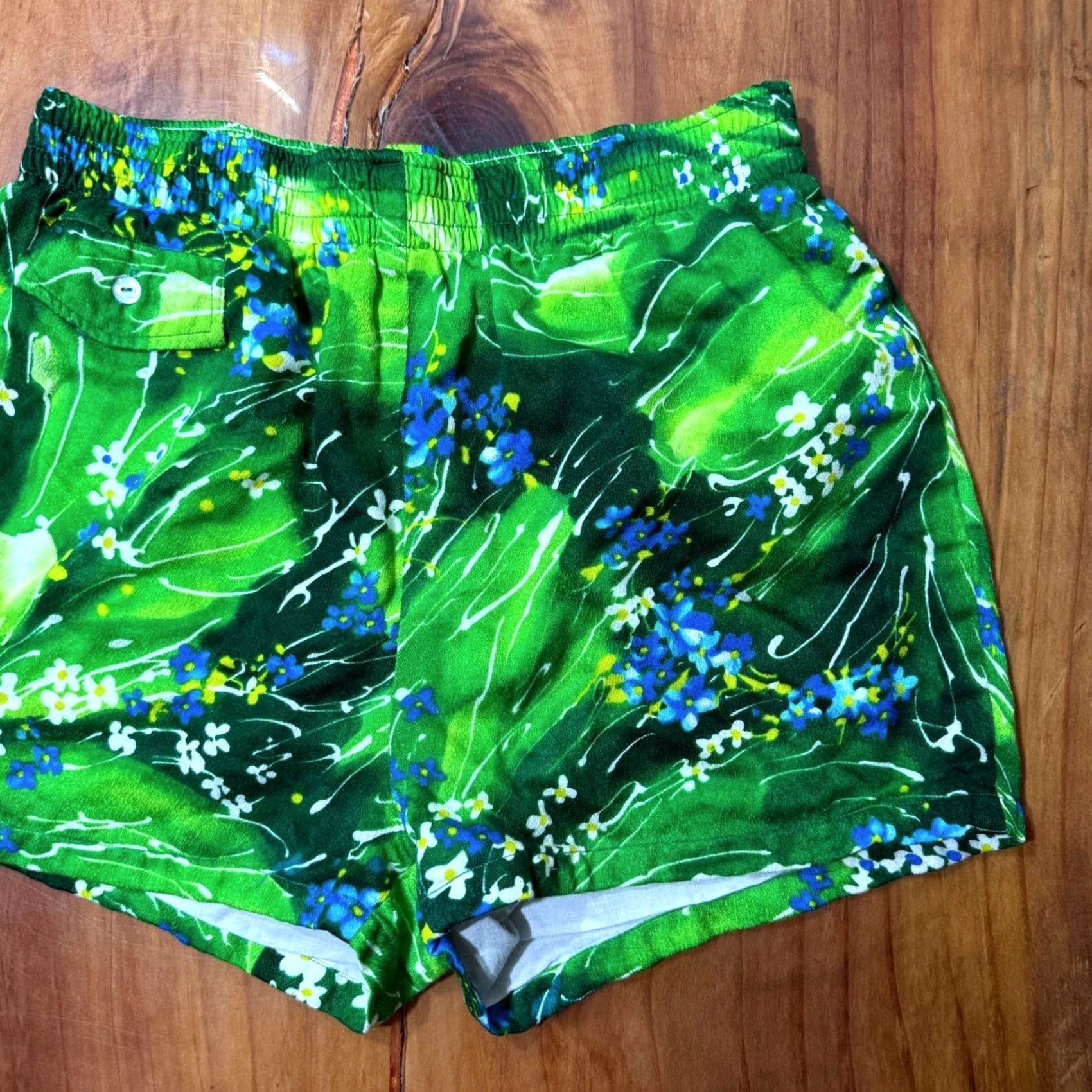 Vintage VINTAGE Pomare Barkcloth Hawaiian Shorts Mens Large Medium 60s 70s A3-13 Size US 33 - 2 Thumbnail