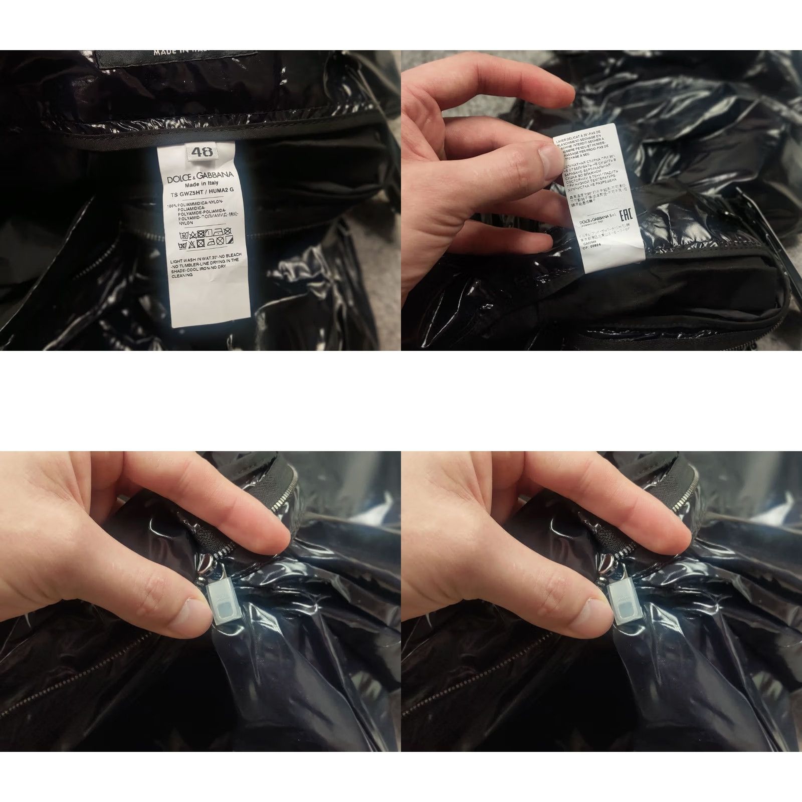 Dolce & Gabbana Dolce&Gabbana New Pants Black Shining lacquer Nylon Skinny Men Trouser Shirt Size US 32 / EU 48 - 10 Thumbnail