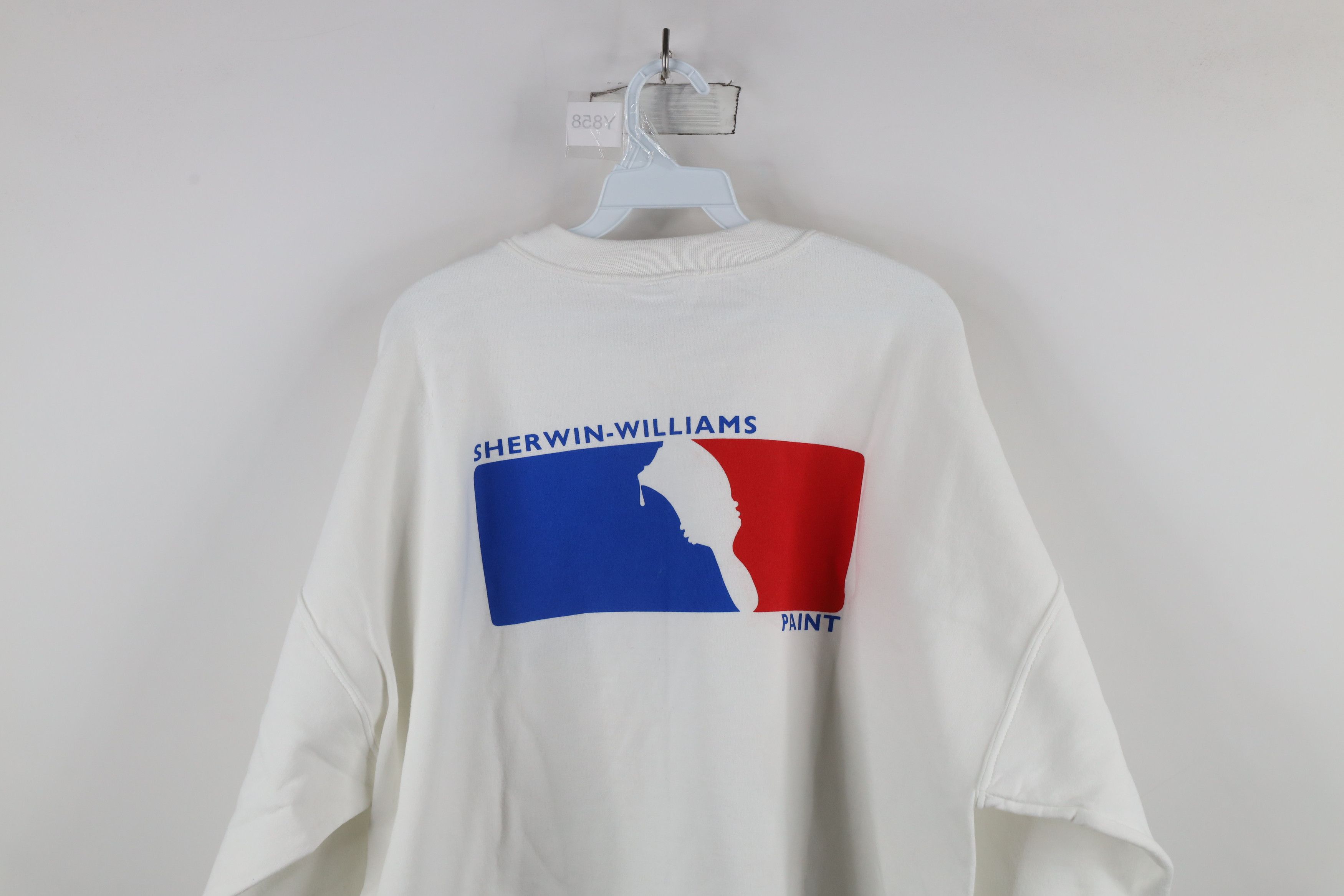 Vintage Vintage 90s Sherwin Williams Paint Crewneck Sweatshirt White Size US XL / EU 56 / 4 - 10 Thumbnail