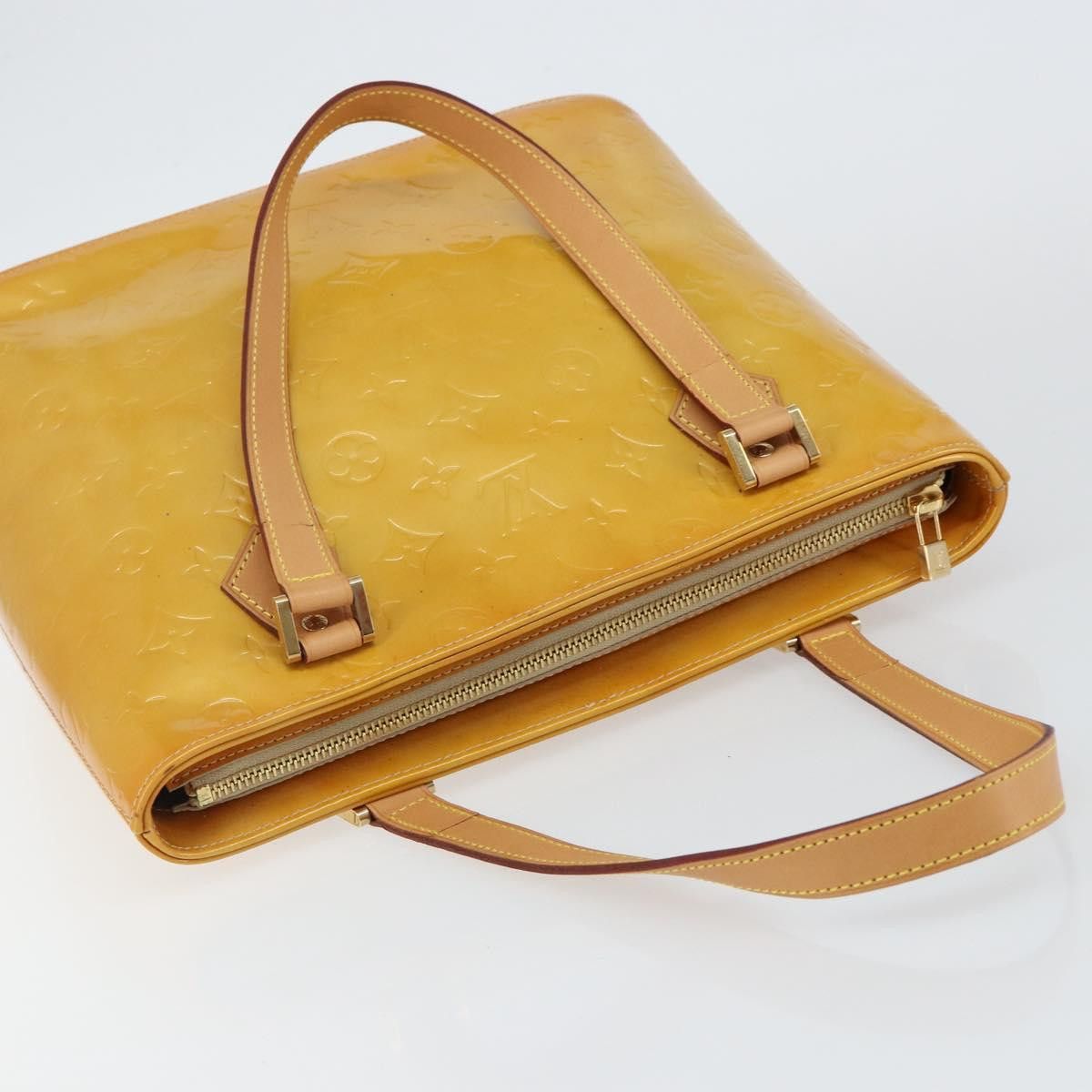 Louis Vuitton LOUIS VUITTON Monogram Vernis Houston Hand Bag Beige M91004 Size ONE SIZE - 6 Thumbnail