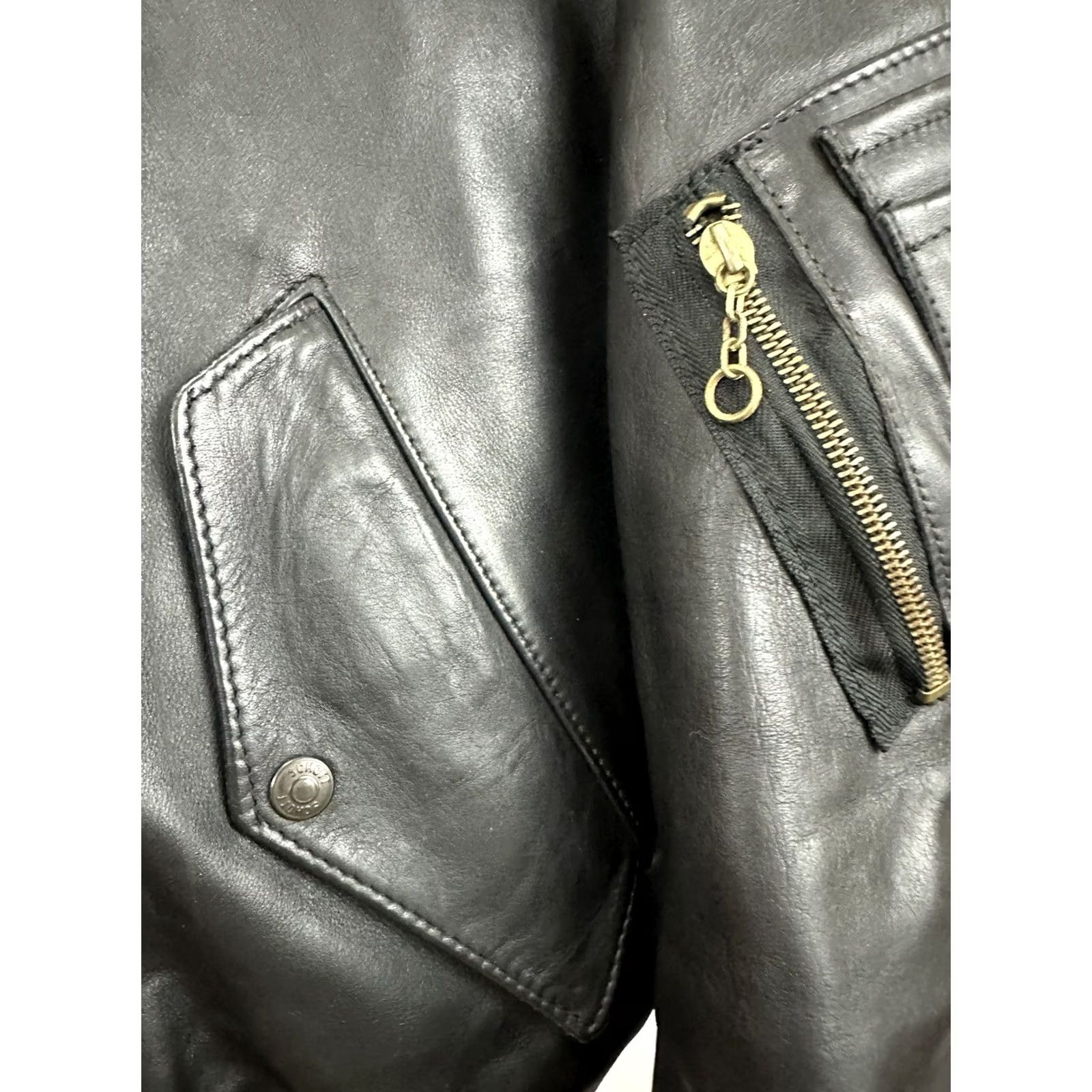 Schott VTG Schott MA-1 1949 Dark Brown Leather Bomber Jacket Size 44 USA Mens Jacket Brown MA-1 USA Size US S / EU 44-46 / 1 - 5 Thumbnail