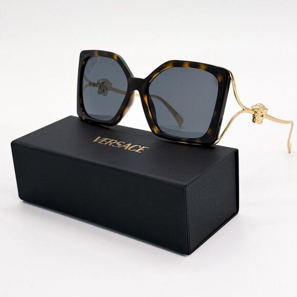 Versace NEW VERSACE VE4502U 108/87 SUNGLASSES HAVANA GOLD EYEWEAR Size ONE SIZE - 1 Thumbnail
