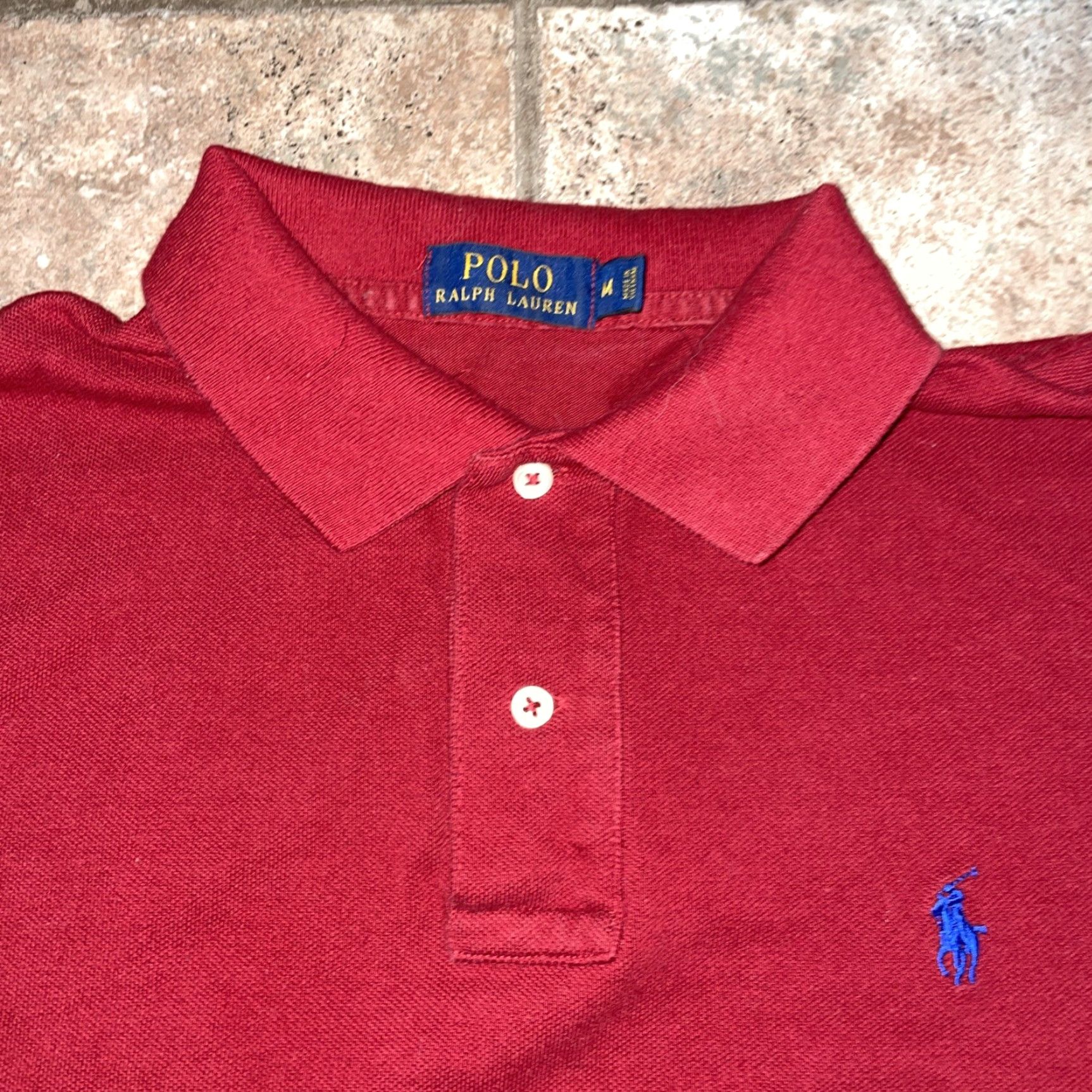 Polo Ralph Lauren Polo Ralph Lauren Long Sleeve Polo Shirt M Red Mens Regular Button-Up Size US M / EU 48-50 / 2 - 2 Thumbnail