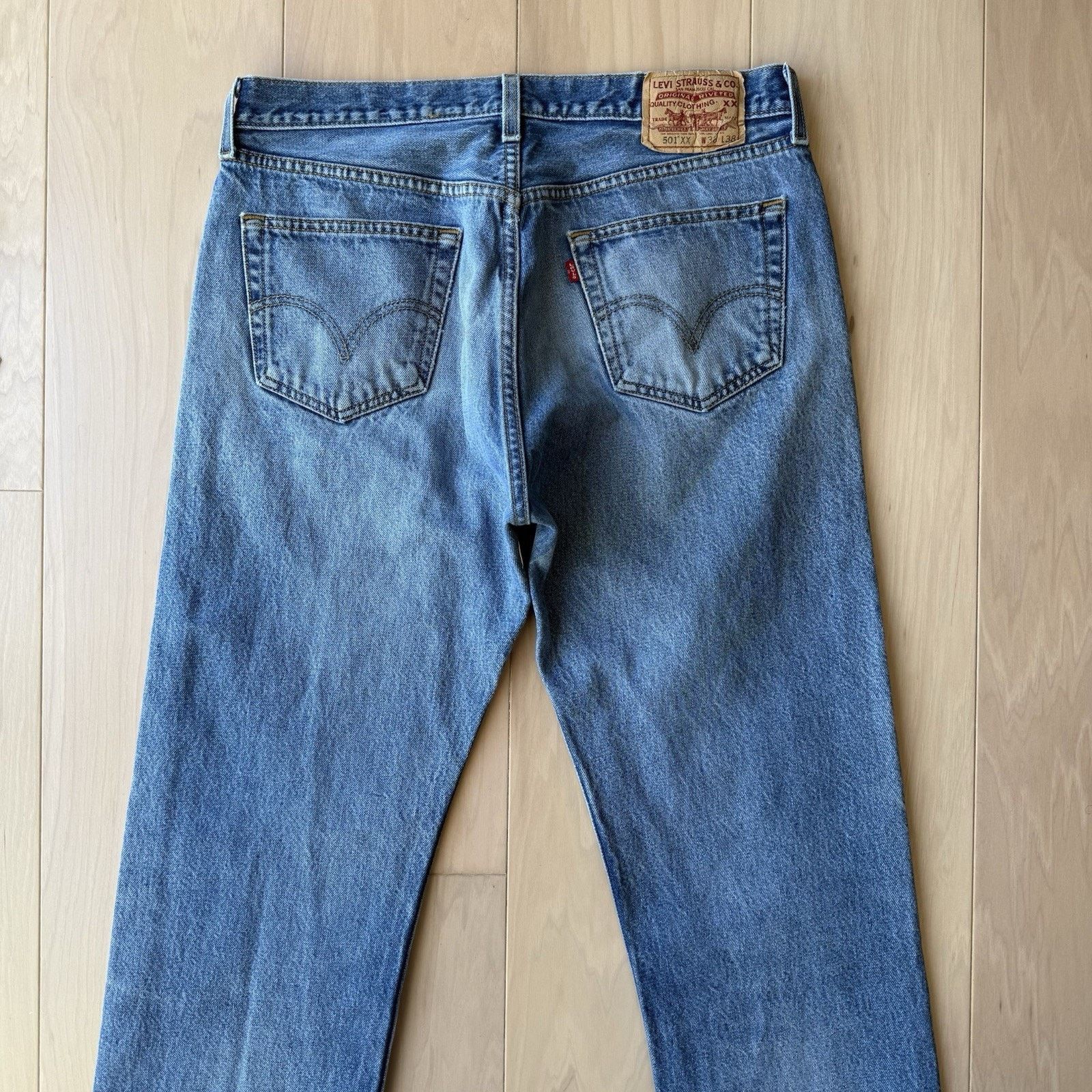 Levi's × Vintage Vintage Levis 501 Jeans 34 Blue Straight Leg Denim USA Size US 34 / EU 50 - 7 Thumbnail