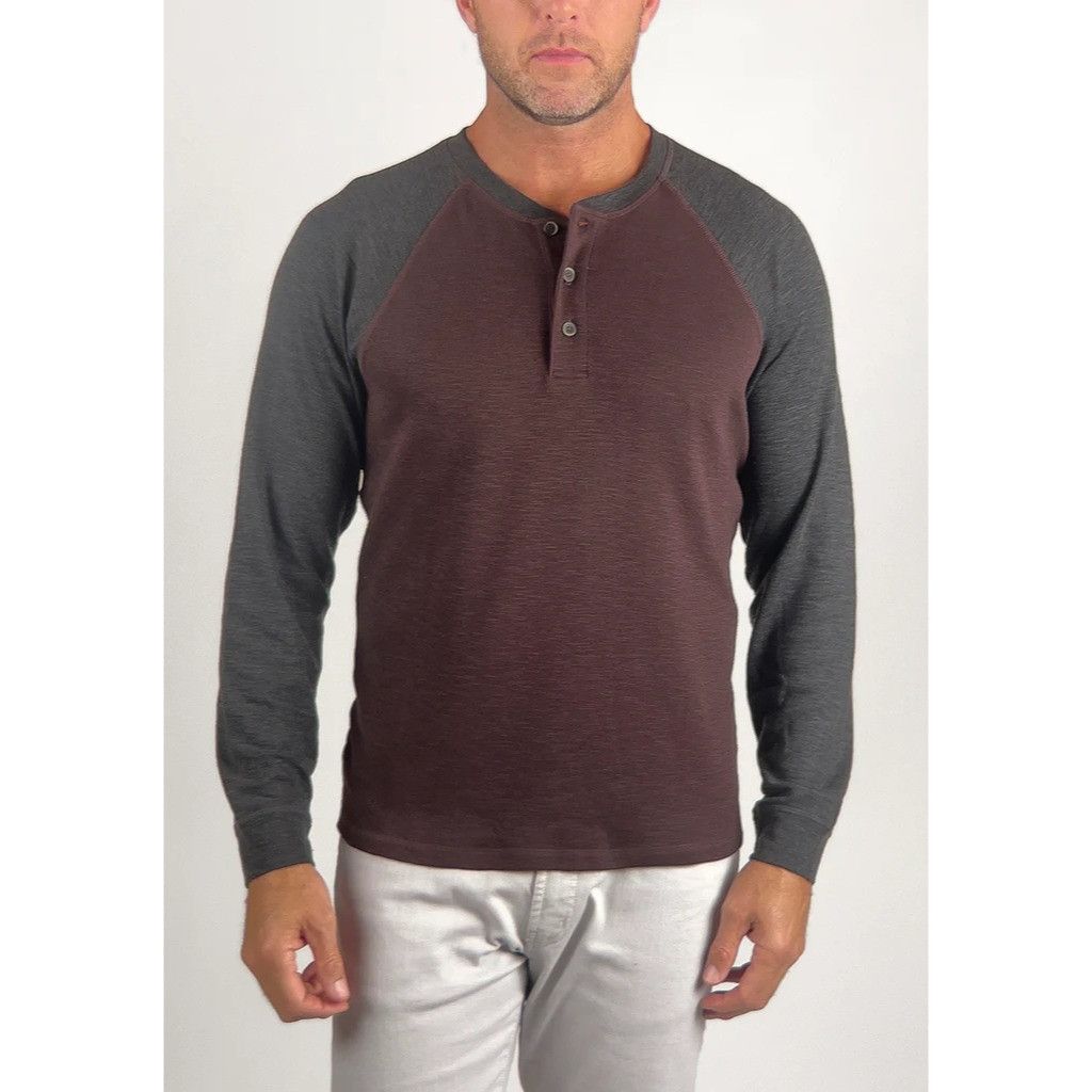 Designer Tailor Vintage Men Henley Shirt Large Raglan Long Sleeve NEW Size US L / EU 52-54 / 3 - 1 Thumbnail
