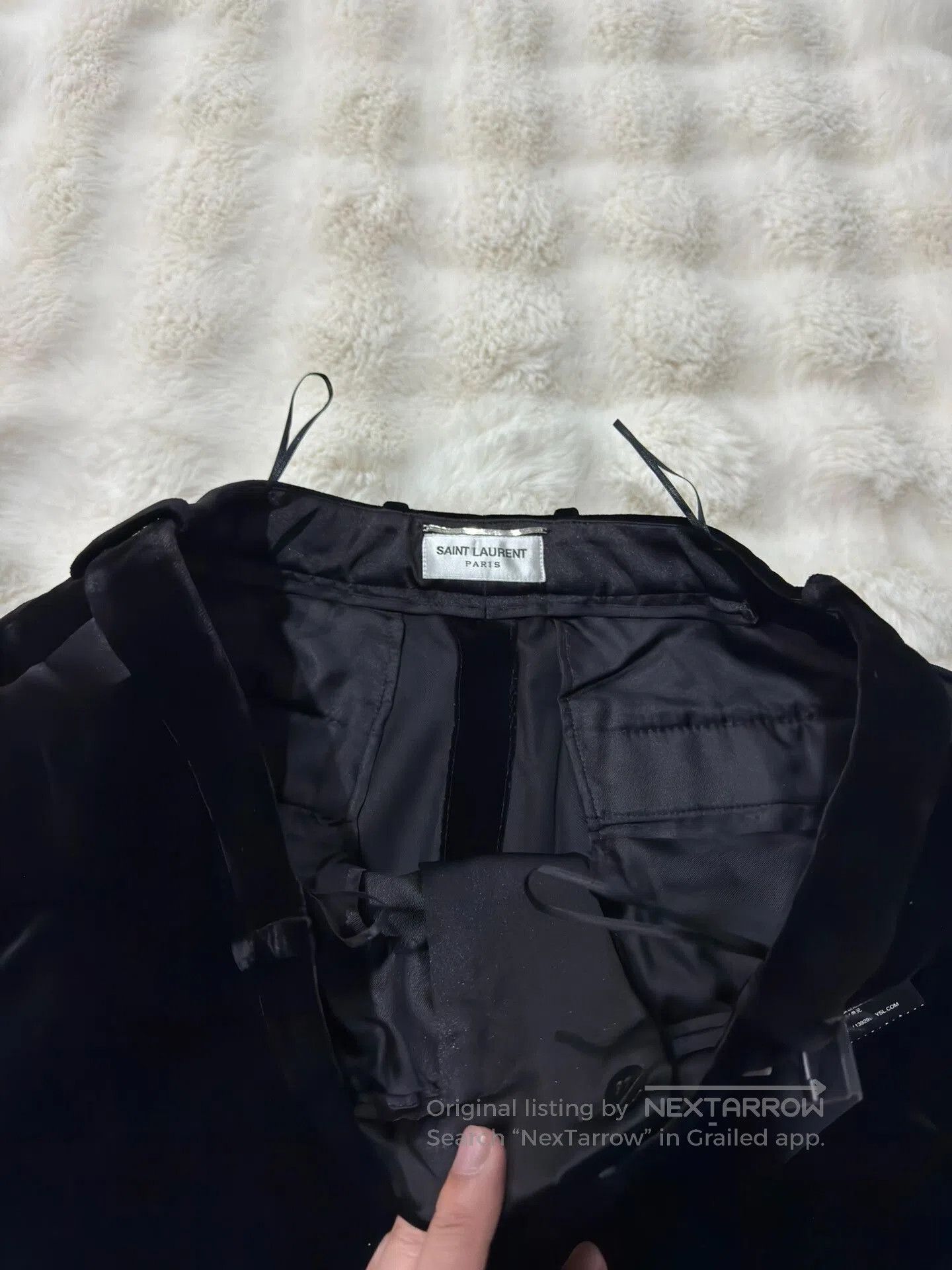 Saint Laurent Paris Saint Laurent 23 Show Velvet Smoking Trousers. Size US 34 / EU 50 - 3 Thumbnail