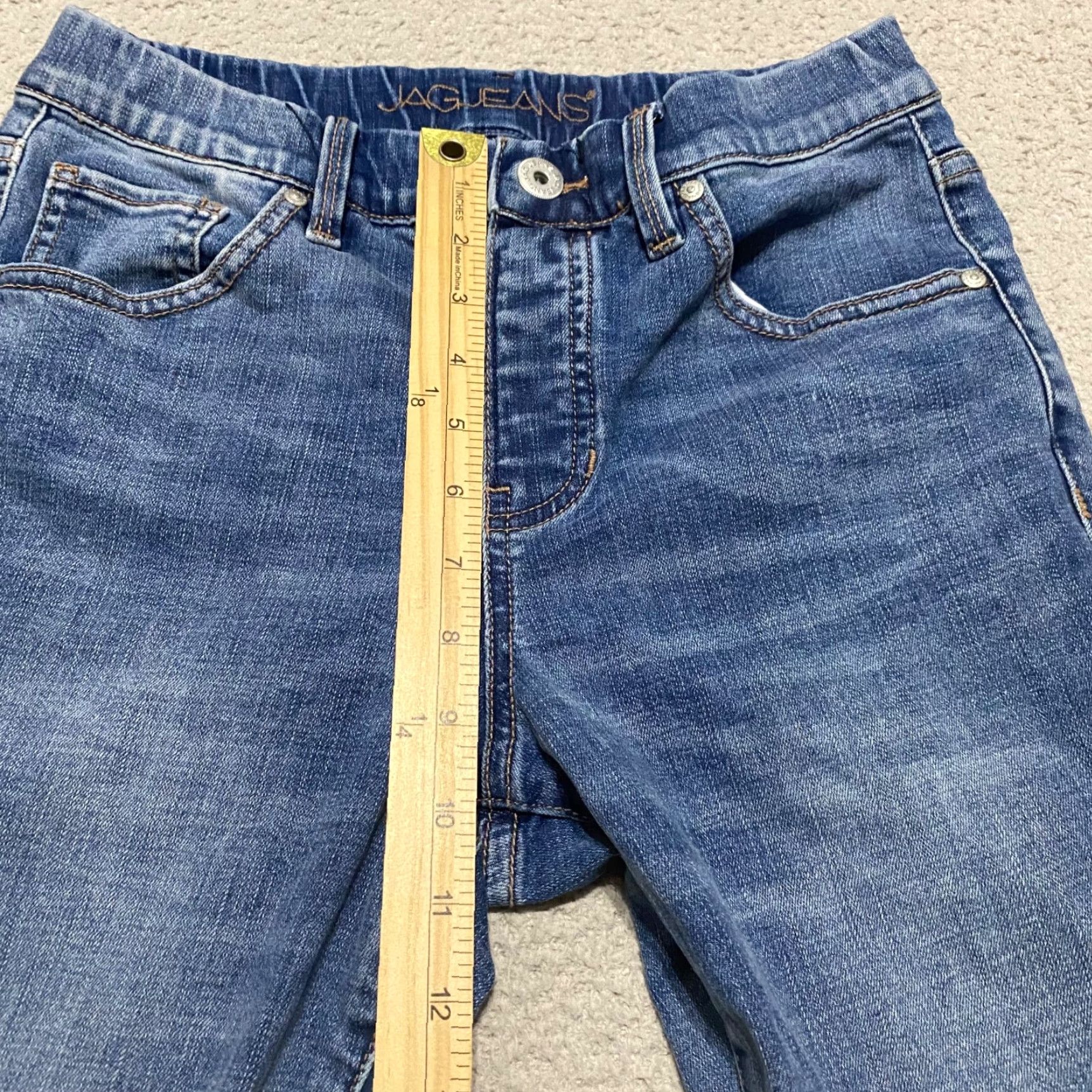 AG Jeans Jag Jeans Womens 6P Petite Blue Denim Medium Wash Crop Skinny Pull On Valentina Size 28" / US 6 / IT 42 - 7 Thumbnail