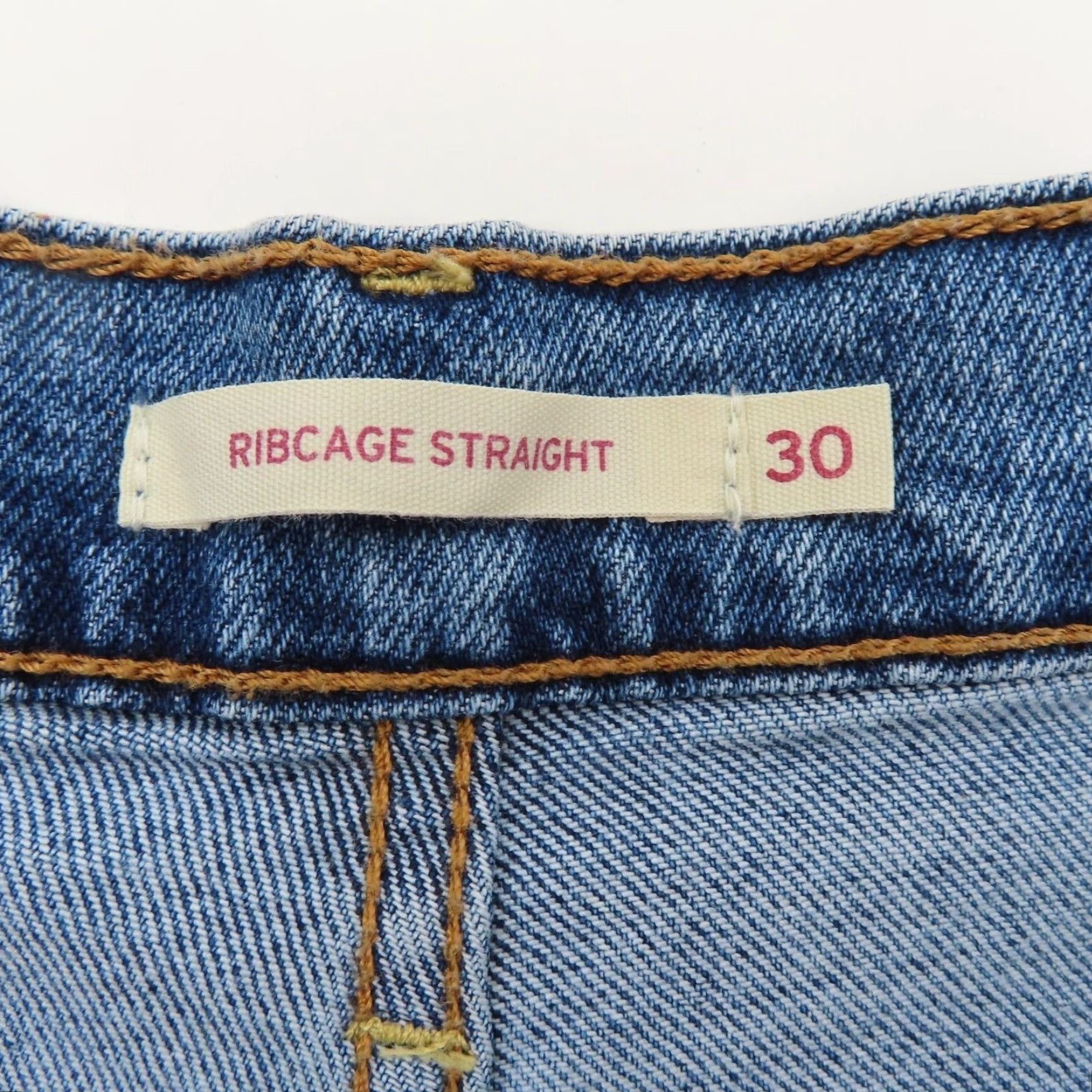 Levi's VINTAGE Levi's Ribcage Straight Jeans Women 30 Medium Blue Denim 5-Pocket Button Fly Rise High 90s Size 30" / US 8 / IT 44 - 6 Thumbnail