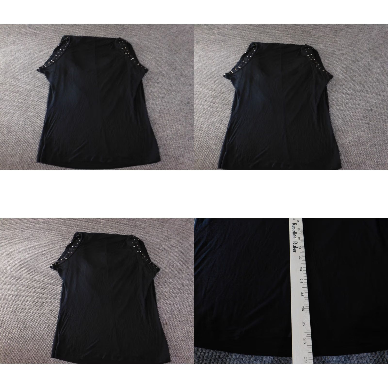 Express Express Blouse L Women Black Collared Sleeveless Pullover Rayon Casual Stretch Top Size L / US 10 / IT 46 - 8 Thumbnail