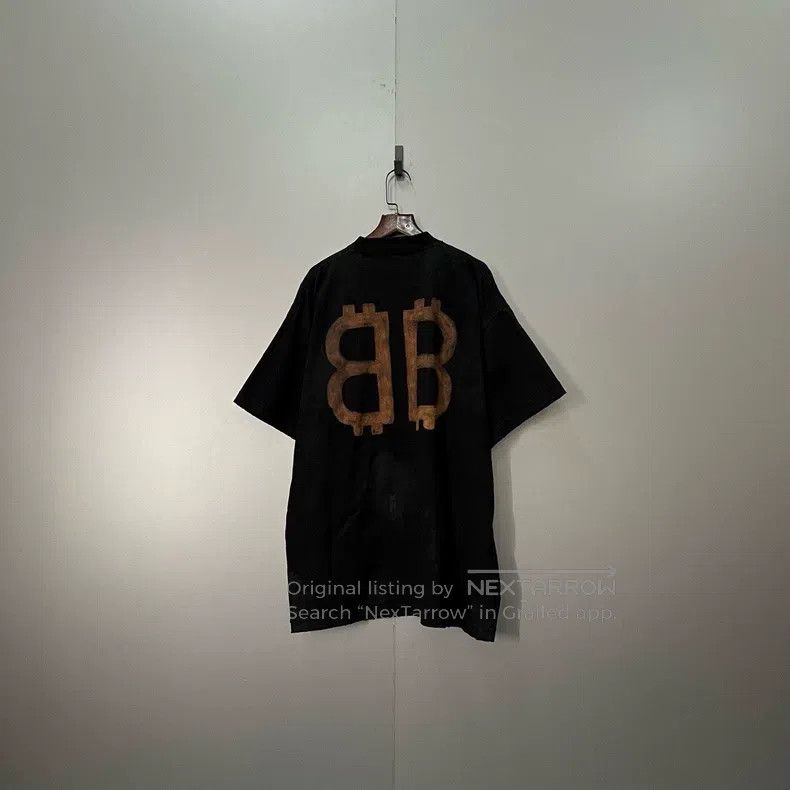 Balenciaga Balenciaga Graffiti Double B Faded Printed Short Sleeve Size US M / EU 48-50 / 2 - 3 Thumbnail