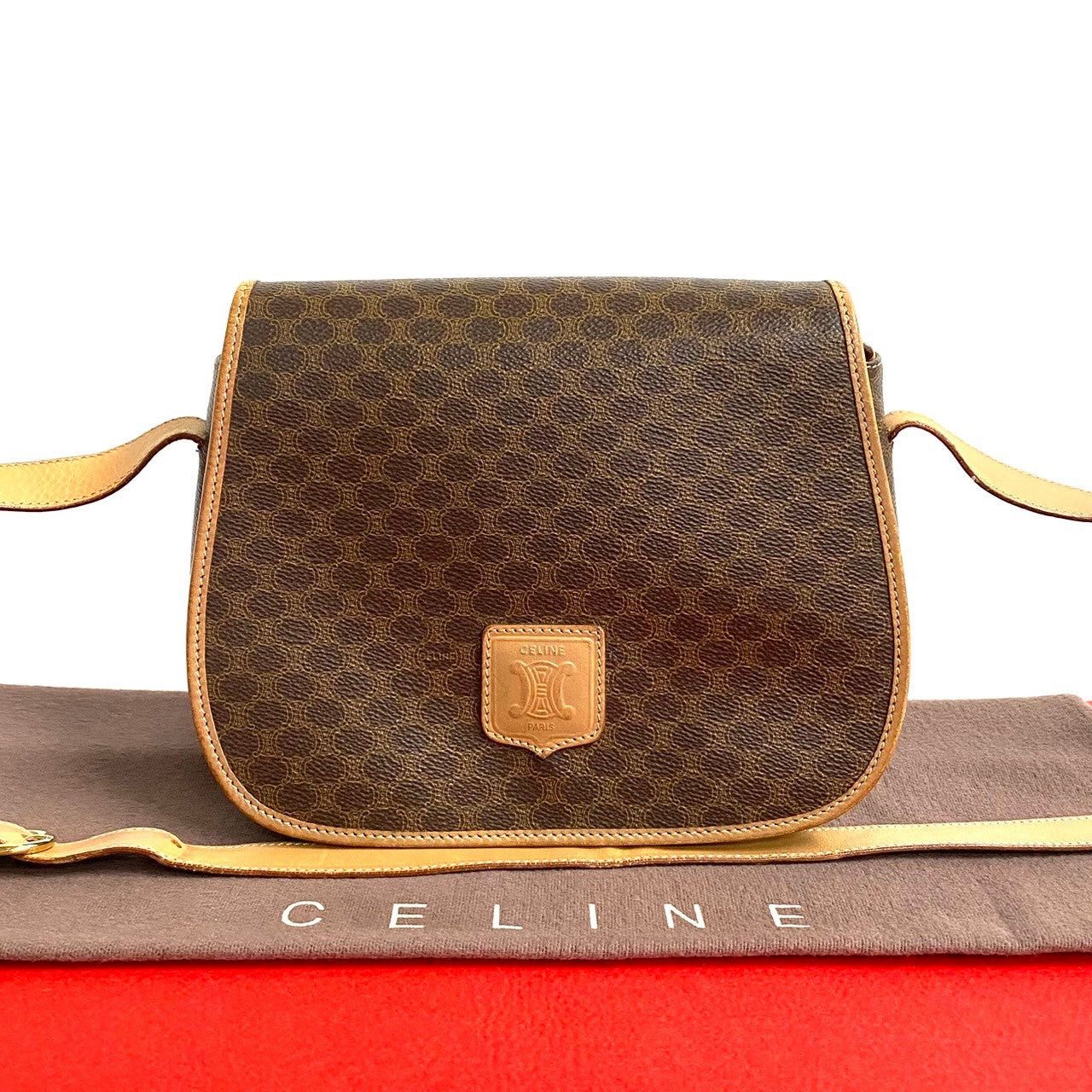 Celine Celine Shoulder Bag Brown Leather Size ONE SIZE - 1 Thumbnail