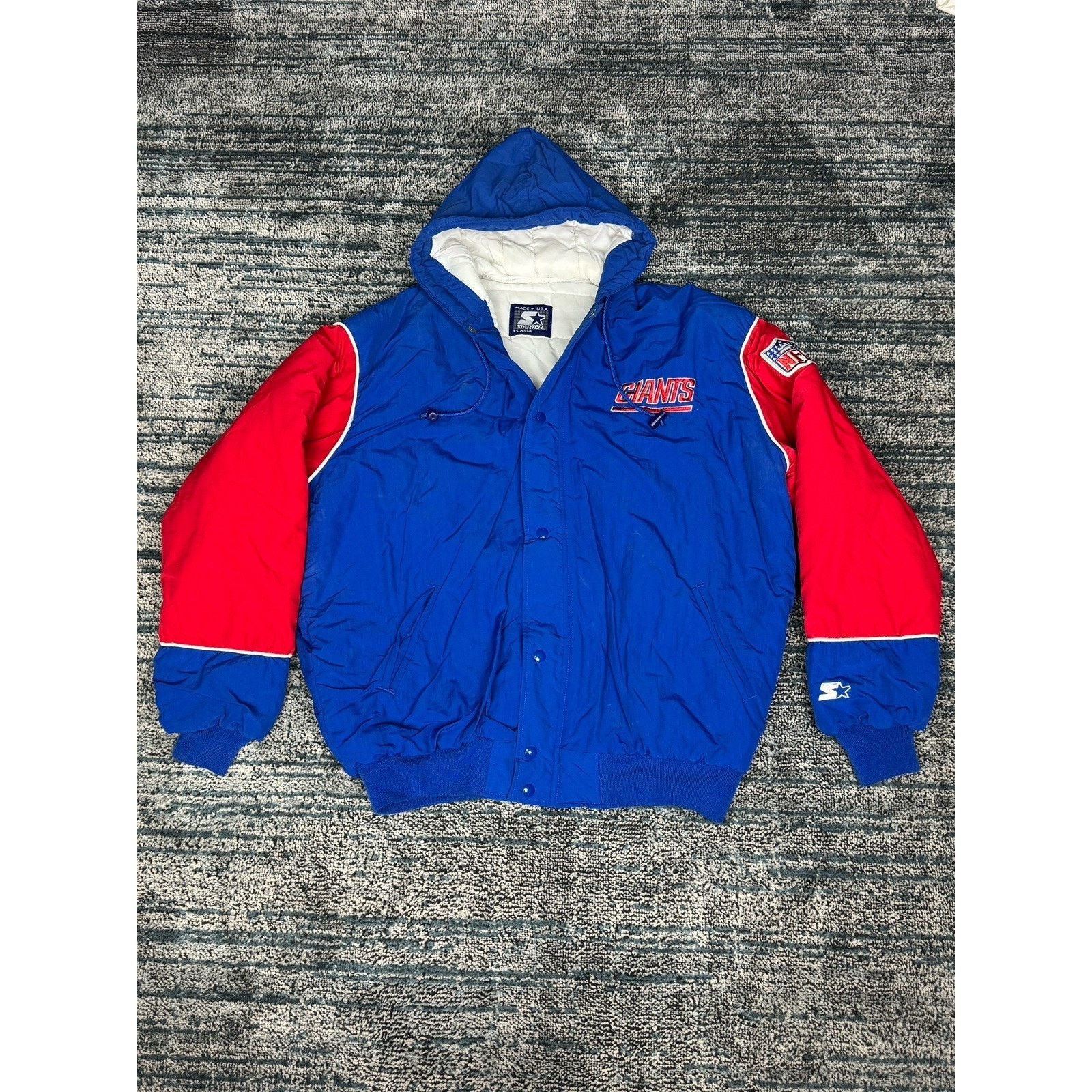 Starter New York Giants 1990s Vintage NFL Satin Starter SZ XL Size US XL / EU 56 / 4 - 8 Thumbnail
