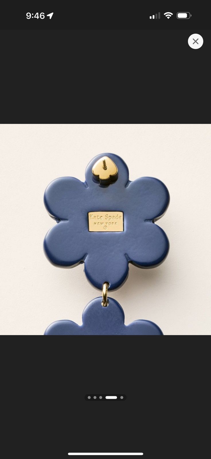 Kate Spade Floral Linear Earrings | kate spade x Target Blue Size ONE SIZE - 4 Thumbnail
