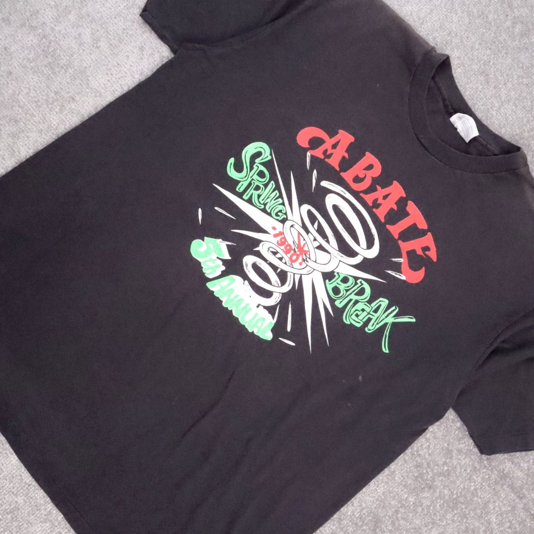 Vintage VINTAGE 90s Abate Spring Break XL Black Short Sleeve T-Shirt Mens Size US XL / EU 56 / 4 - 6 Thumbnail