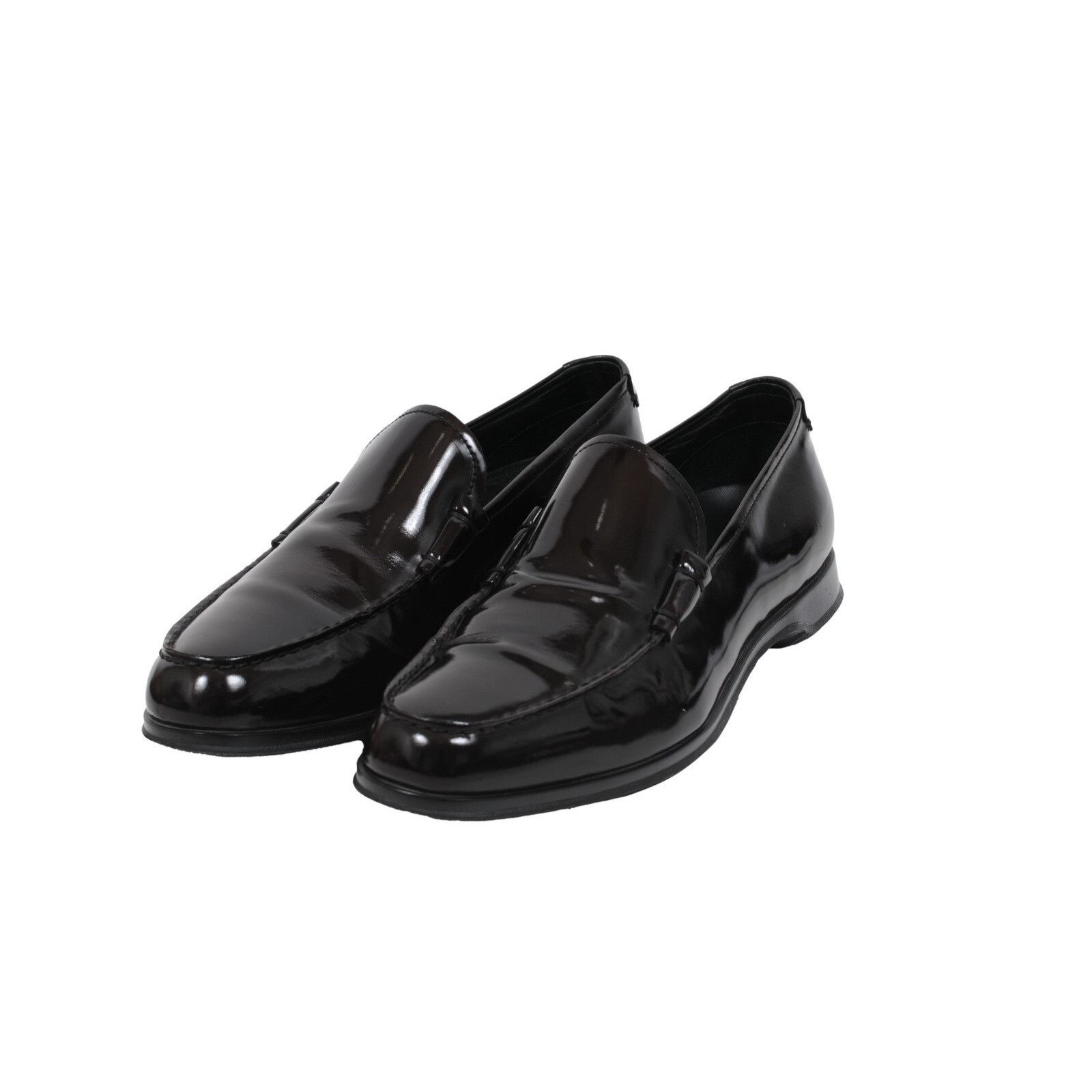 Prada Dark Red Burgundy Leather Slip On Penny Loafers - 01746-B Size US 11.5 / EU 44-45 - 2 Thumbnail