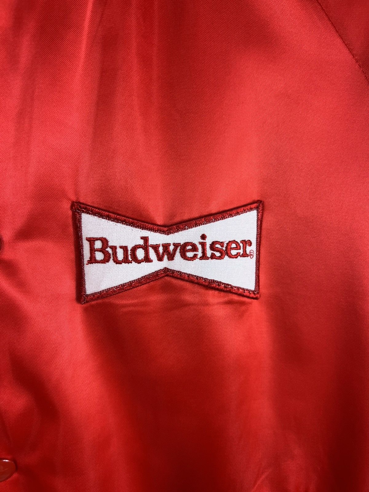 Vintage Vintage Budweiser official product satin beer bomber jacket Size US L / EU 52-54 / 3 - 8 Thumbnail