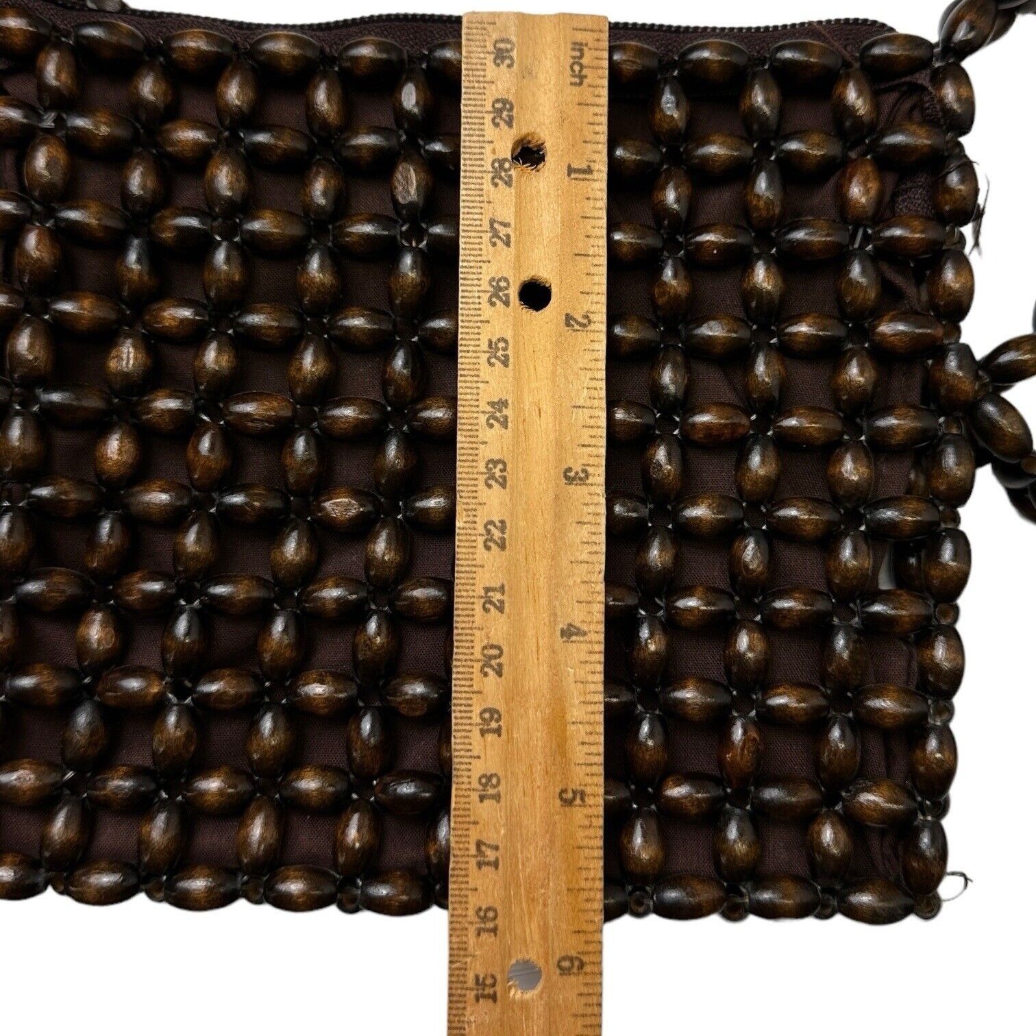 Designer Vintage Giannini Wooden Beaded Crossbody Bag With Zipper Clo Size ONE SIZE - 7 Thumbnail