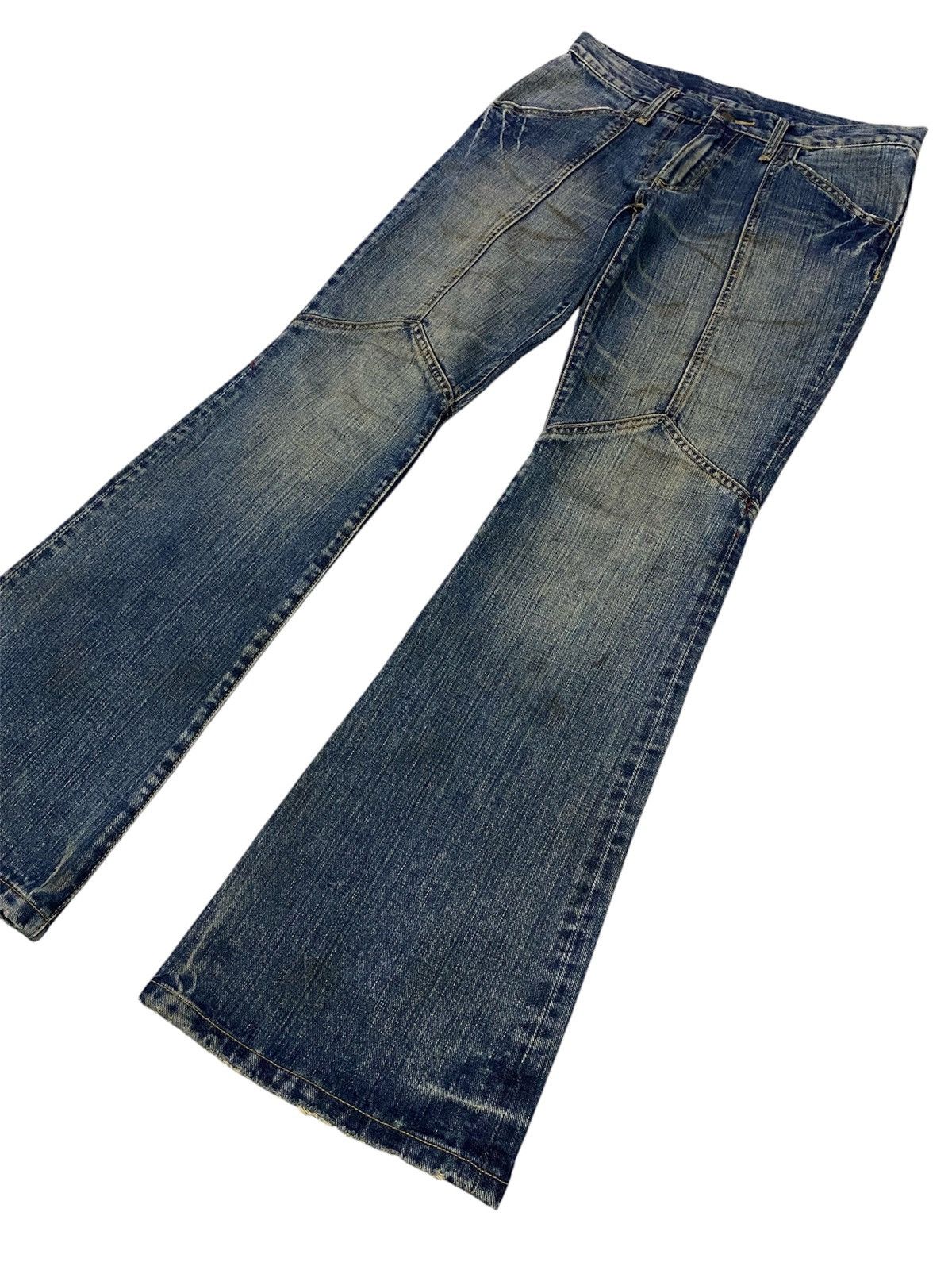 Tornado Mart 💃Tornado Mart Mud Wash Backlace Flared Jeans Size US 30 / EU 46 - 22 Thumbnail