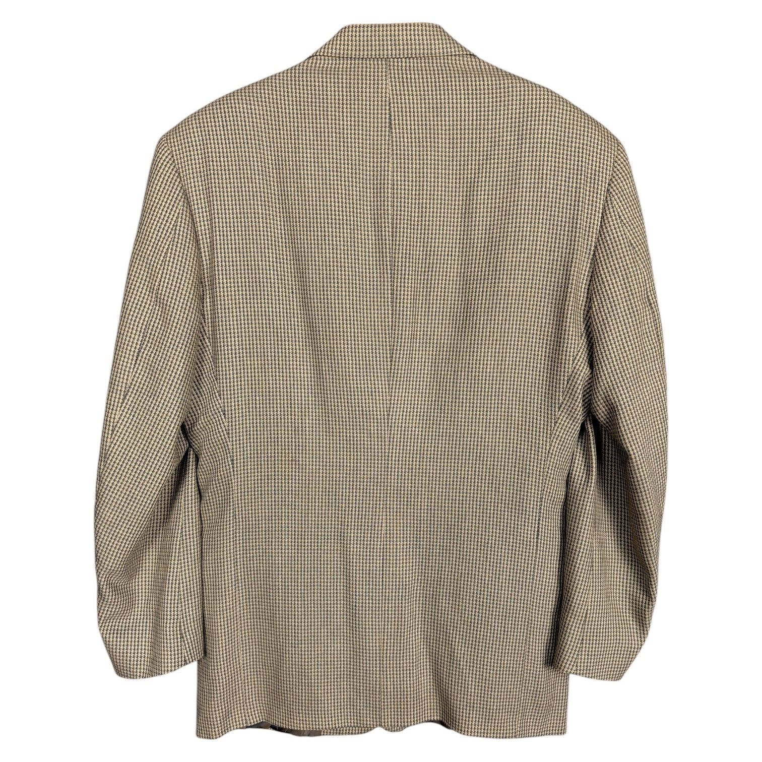 Pierre Cardin Vtg Pierre Cardin Brown & Green Houndstooth Men's Blazer 44R Size 44R - 2 Thumbnail